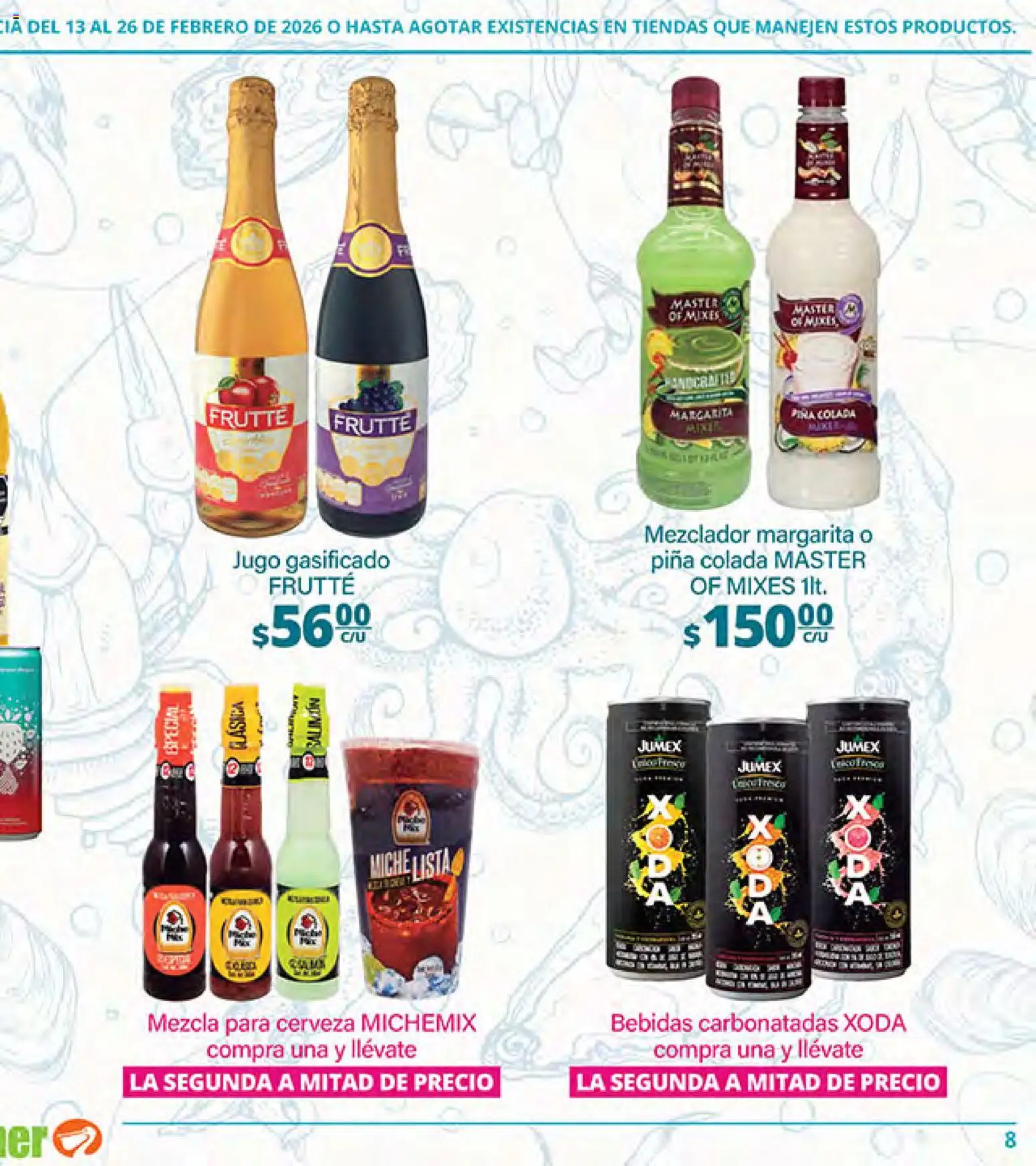 Nuevas ofertas de La Comer válidas en toda la República Mexicana desde el 13.02.2026. ¡Encuentra las mejores ofertas en La Comer folleto Ofertas! | Página: 15 | Productos: Jugo, Cerveza, Piña, Mezclador