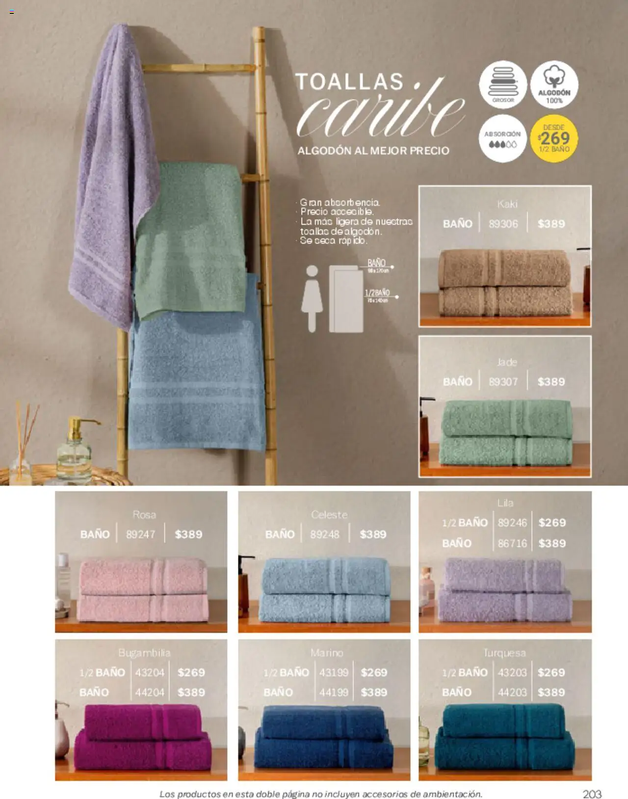 Nuevas ofertas de Vianney válidas en toda la República Mexicana desde el 07.03.2025. ¡Encuentra las mejores ofertas en Vianney catálogo Primavera! | Página: 207 | Productos: Algodón, Toallas, Baño