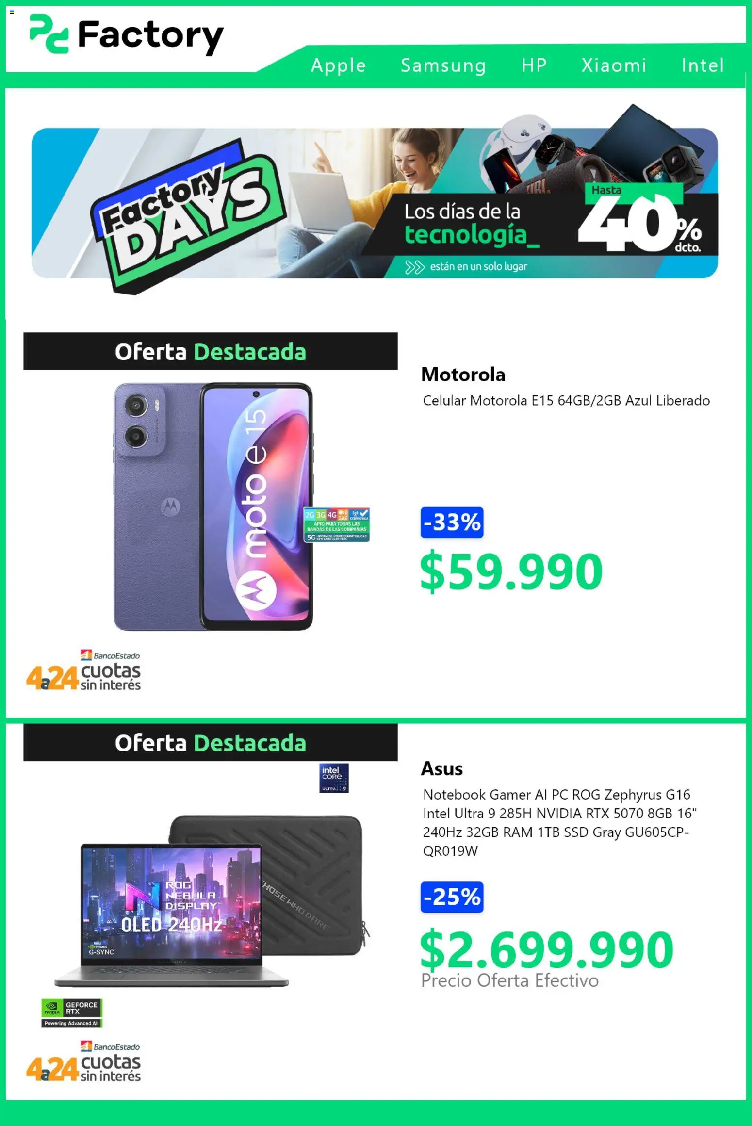 PC Factory ofertas  │ válido desde el 03.11.2025 | Página: 5 | Productos: Notebook