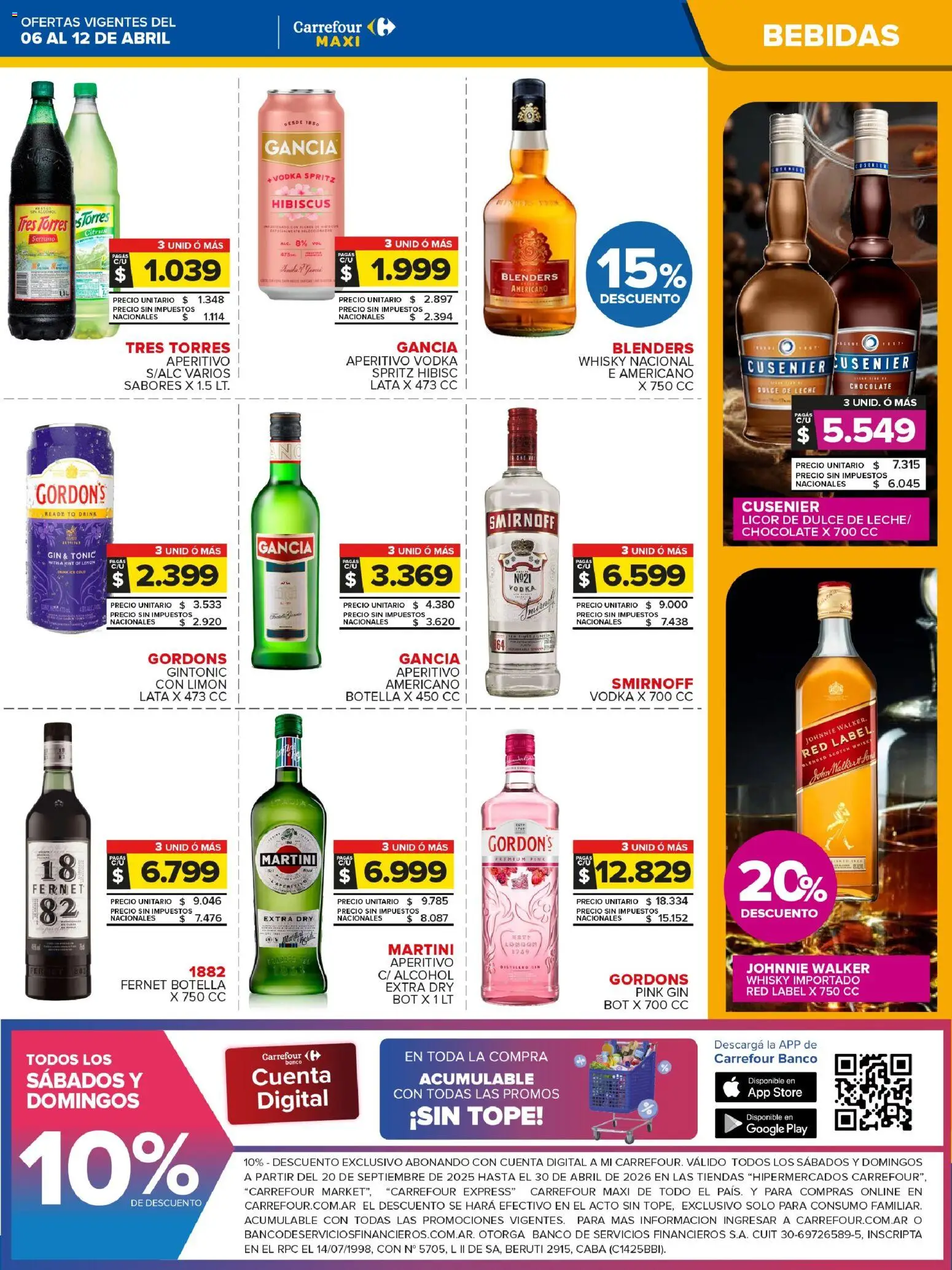 Carrefour Maxi catálogo │ válido desde el 06.04.2026 | Página: 3 | Productos: Whisky, Botella, Limón, Chocolate