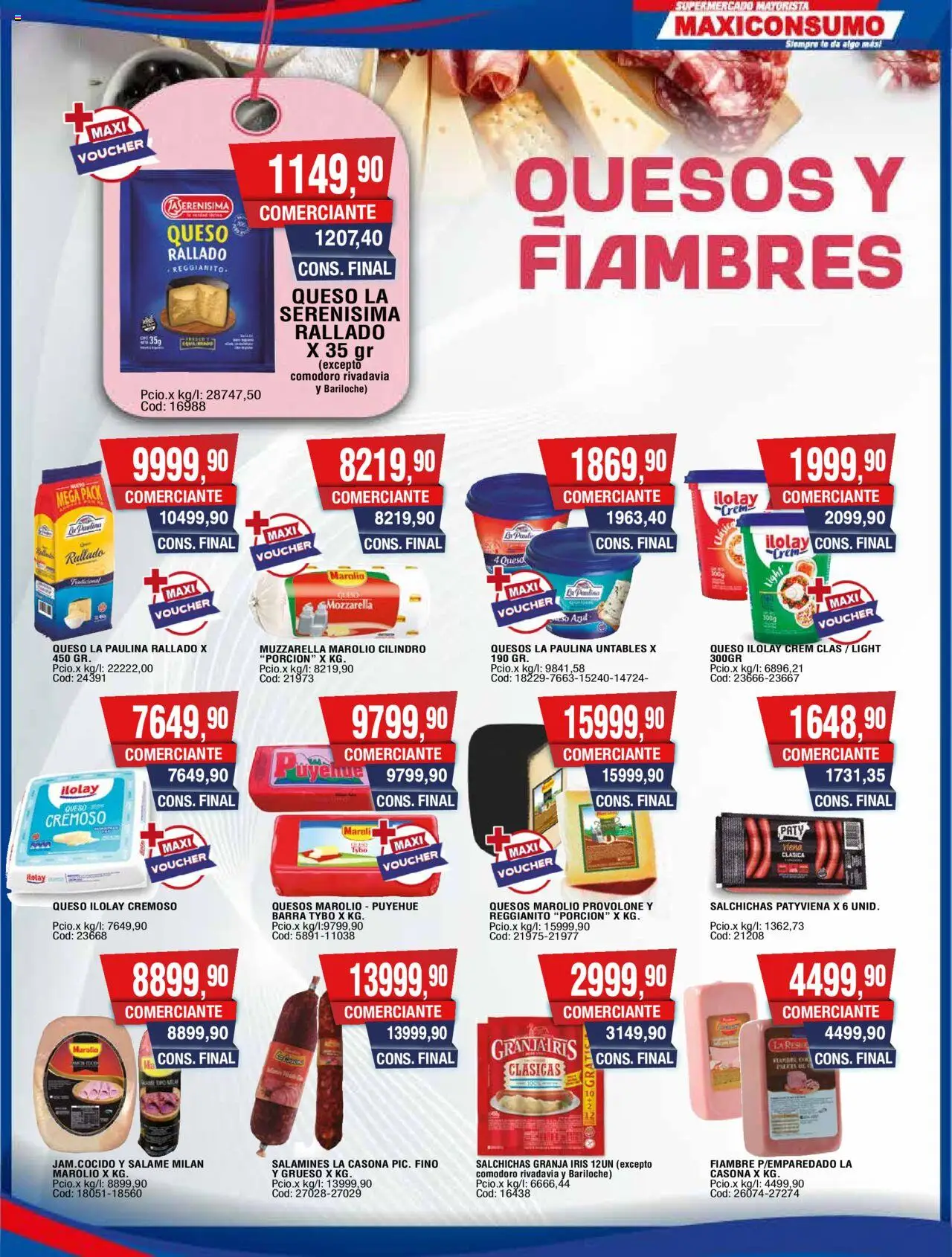 Maxiconsumo ofertas │ válido desde el 15.09.2025 | Página: 15 | Productos: Muzzarella, Queso, Salame, Té