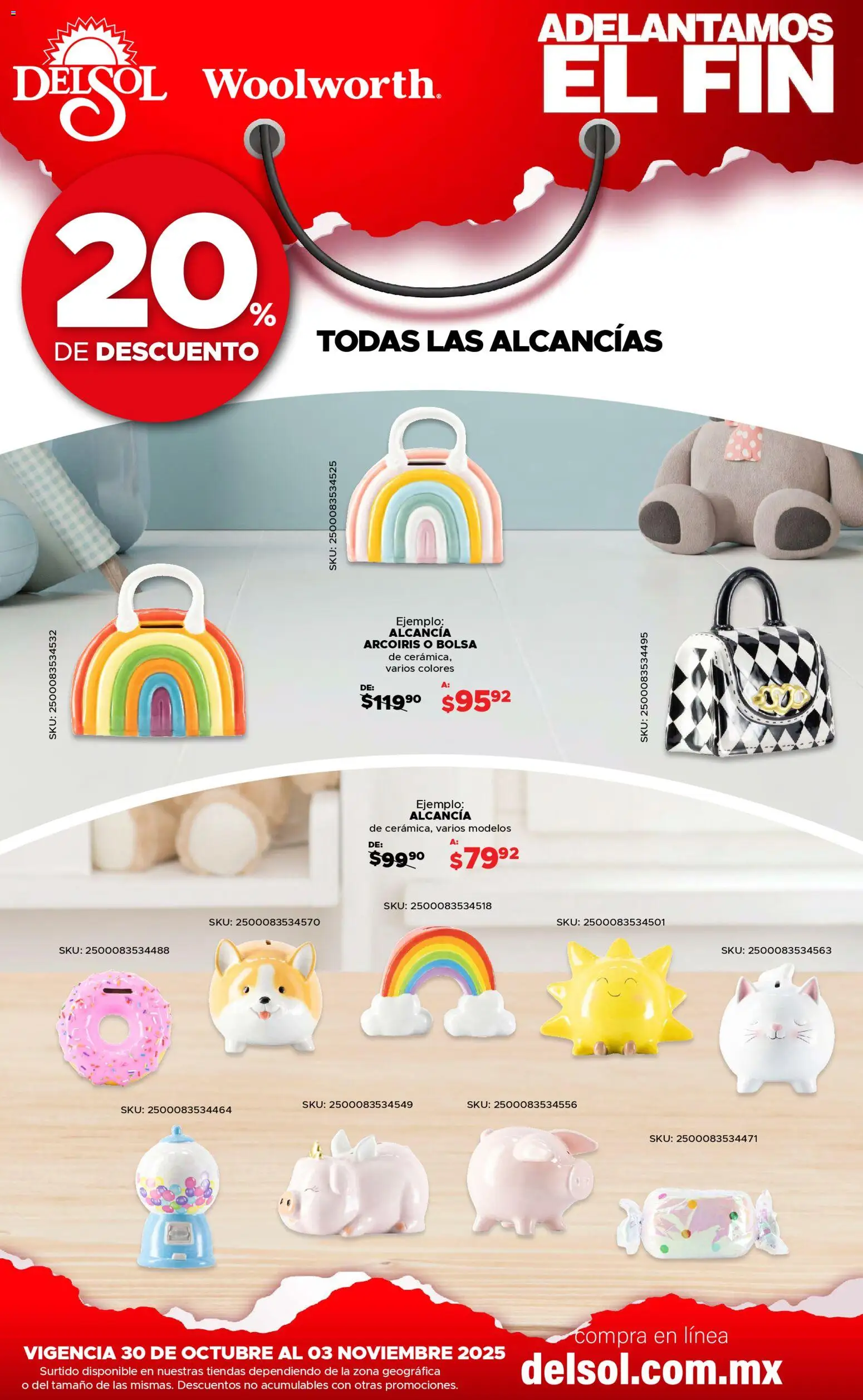 Nuevas ofertas de Del Sol y Woolworth válidas en toda la República Mexicana desde el 30.10.2025. ¡Encuentra las mejores ofertas en Del Sol y Woolworth Buen Fin ! | Página: 24 | Productos: Bolsa