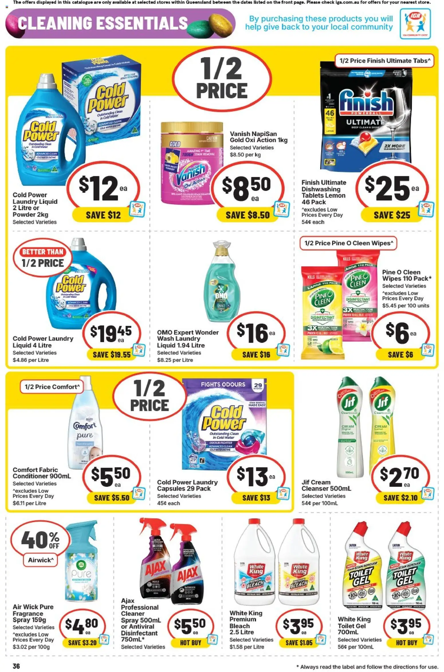 IGA catalogue - valid from 25.03.2026 | Page: 35 | Products: Toilet, Conditioner, Cream, Water