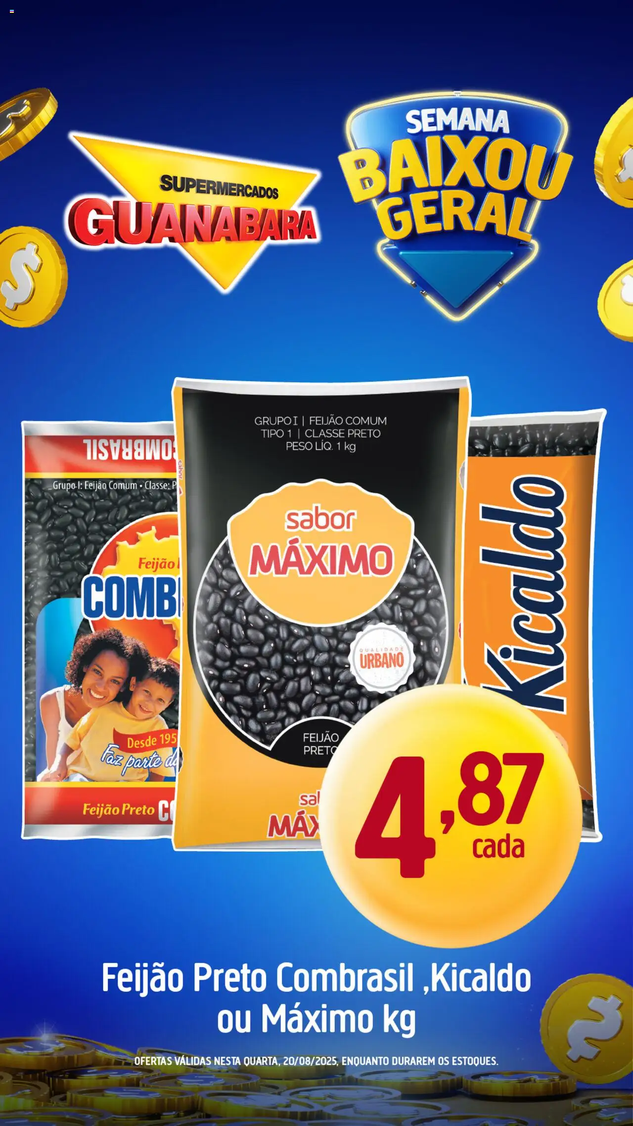 Supermercados Guanabara Folheto - válido de 20.08.2025 | Página: 12 | Produtos: Feijão