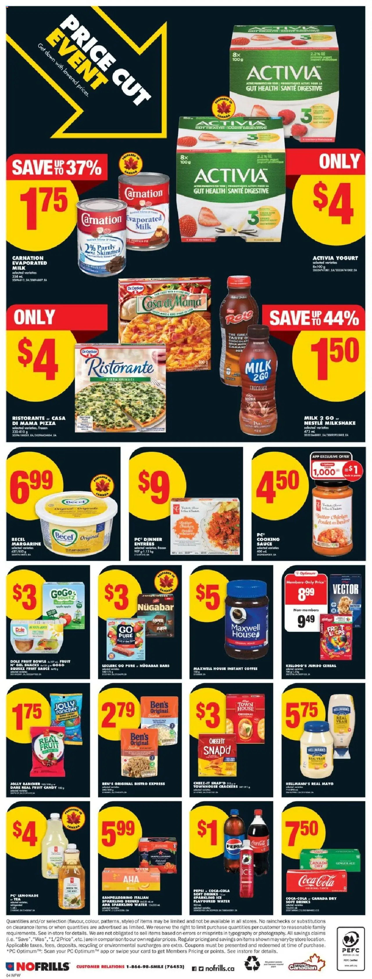 No Frills flyer valid from 21.08.2025 | Page: 6 | Products: Butter, Yogurt, Chocolate, Chicken
