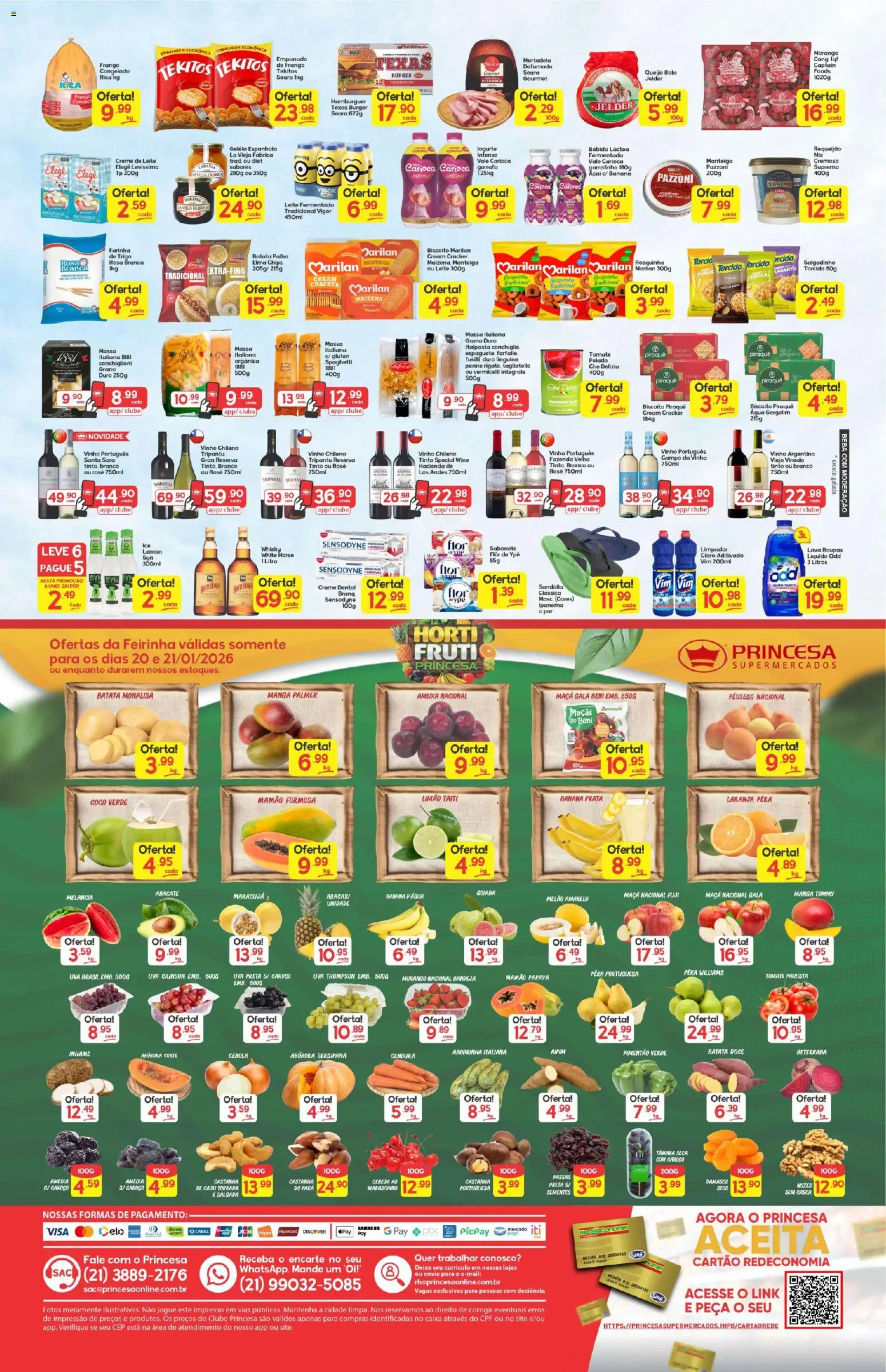 Princesa Folheto - válido de 19.01.2026 | Página: 2 | Produtos: Espaguete, Biscoito, Queijo, Cenoura