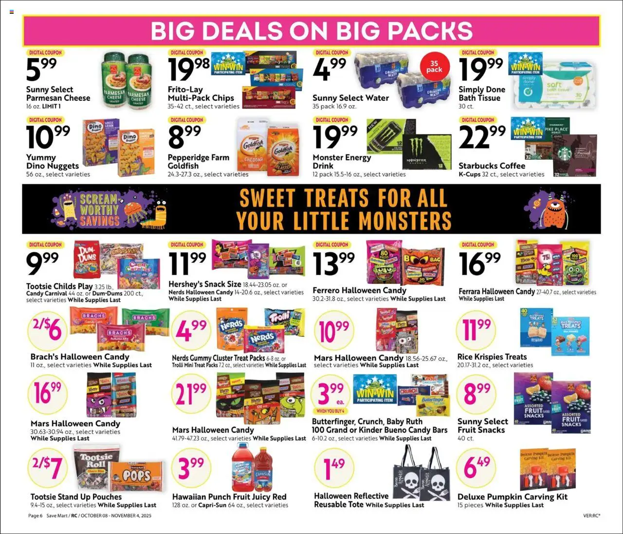 Save Mart Big Book of Savings - valid from 08.10.2025 | Page: 6 | Products: Bath, Coffee, Chips, Pumpkin
