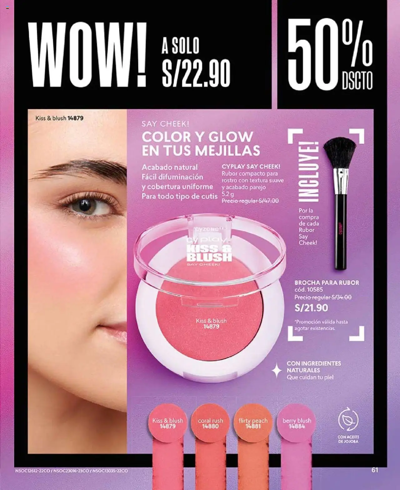 Catálogo CyZone válido desde 25.08.2025 | Página: 61 | Productos: Brocha, Aceite, Rubor