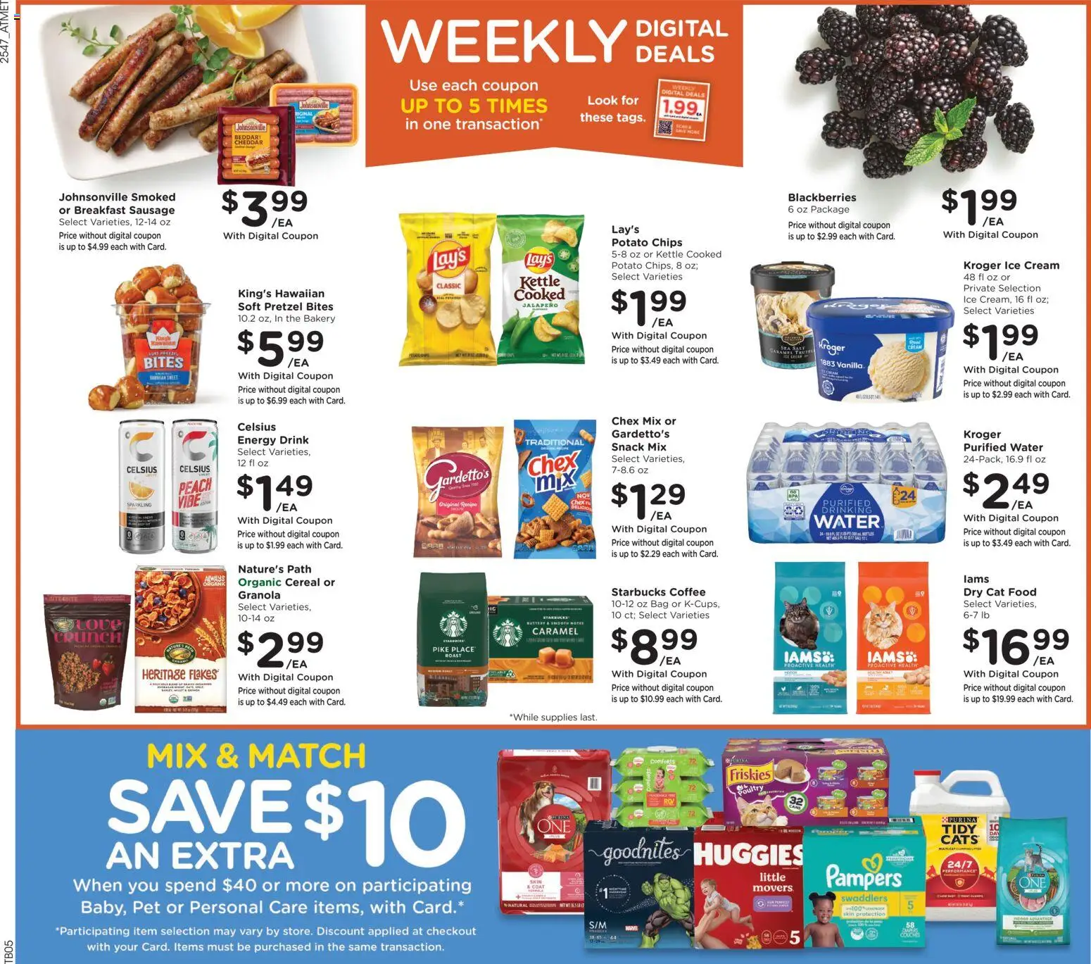 Kroger Weekly Ad - valid from 26.12.2025 | Page: 2 | Products: Cat Food, Coat, Sausage, Kettle
