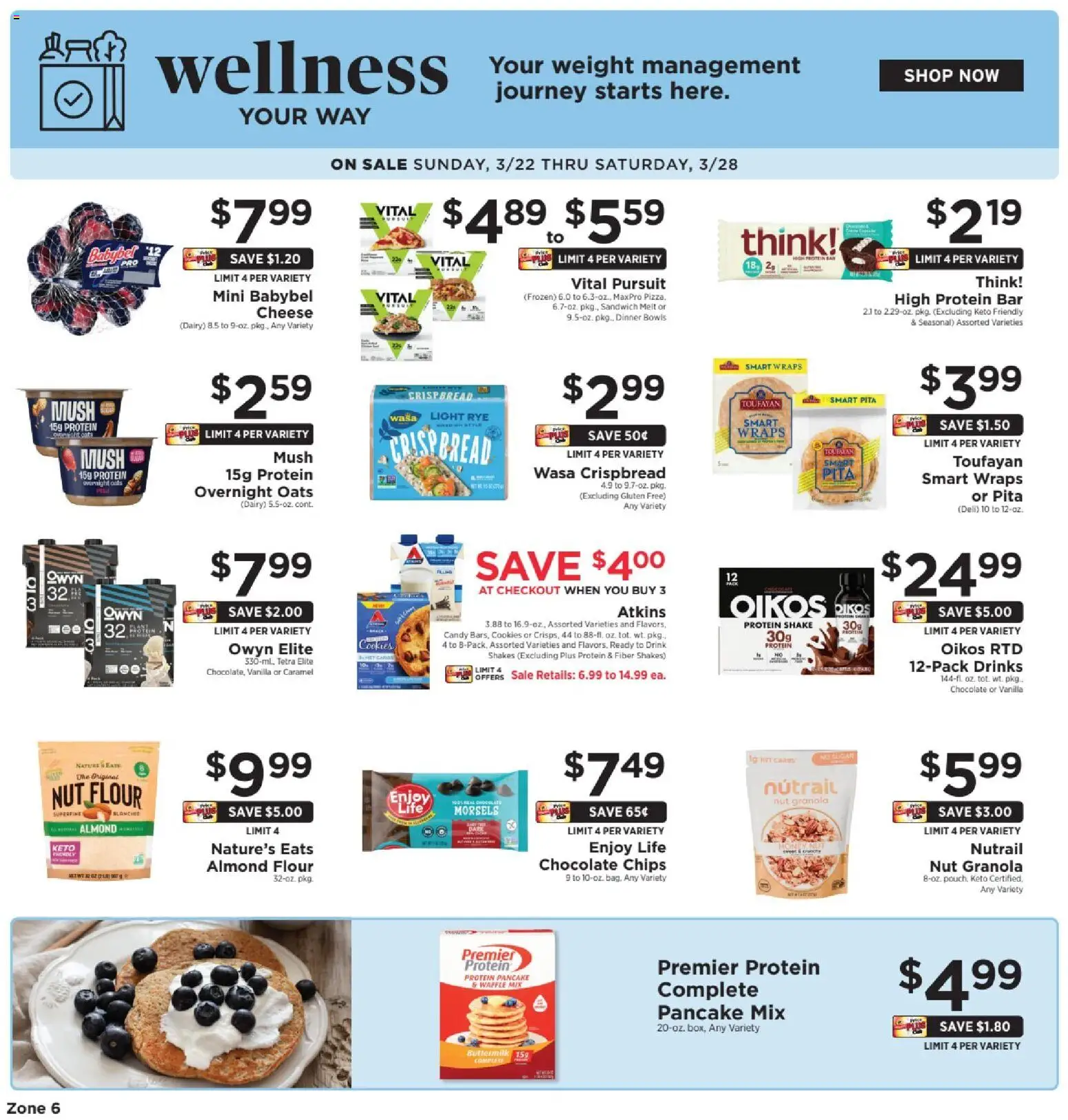 ShopRite Shop Wellness - valid from 19.03.2026 | Page: 1 | Products: Bread, Chocolate, Sugar, Weight