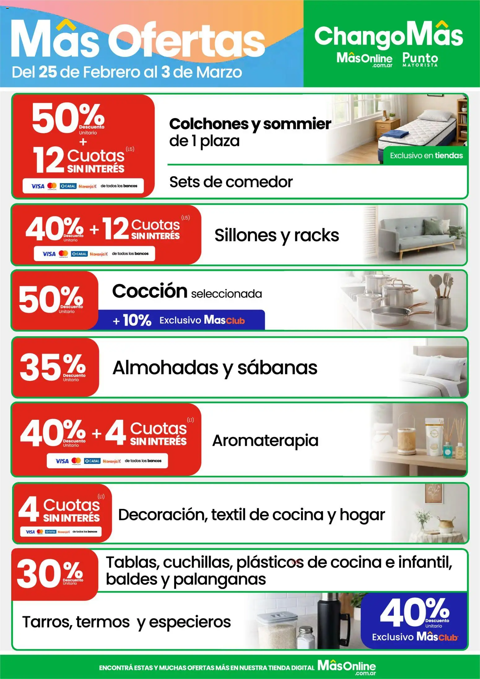 Changomas ofertas │ válido desde el 25.02.2026 | Página: 11 | Productos: Cocina, Sabanas