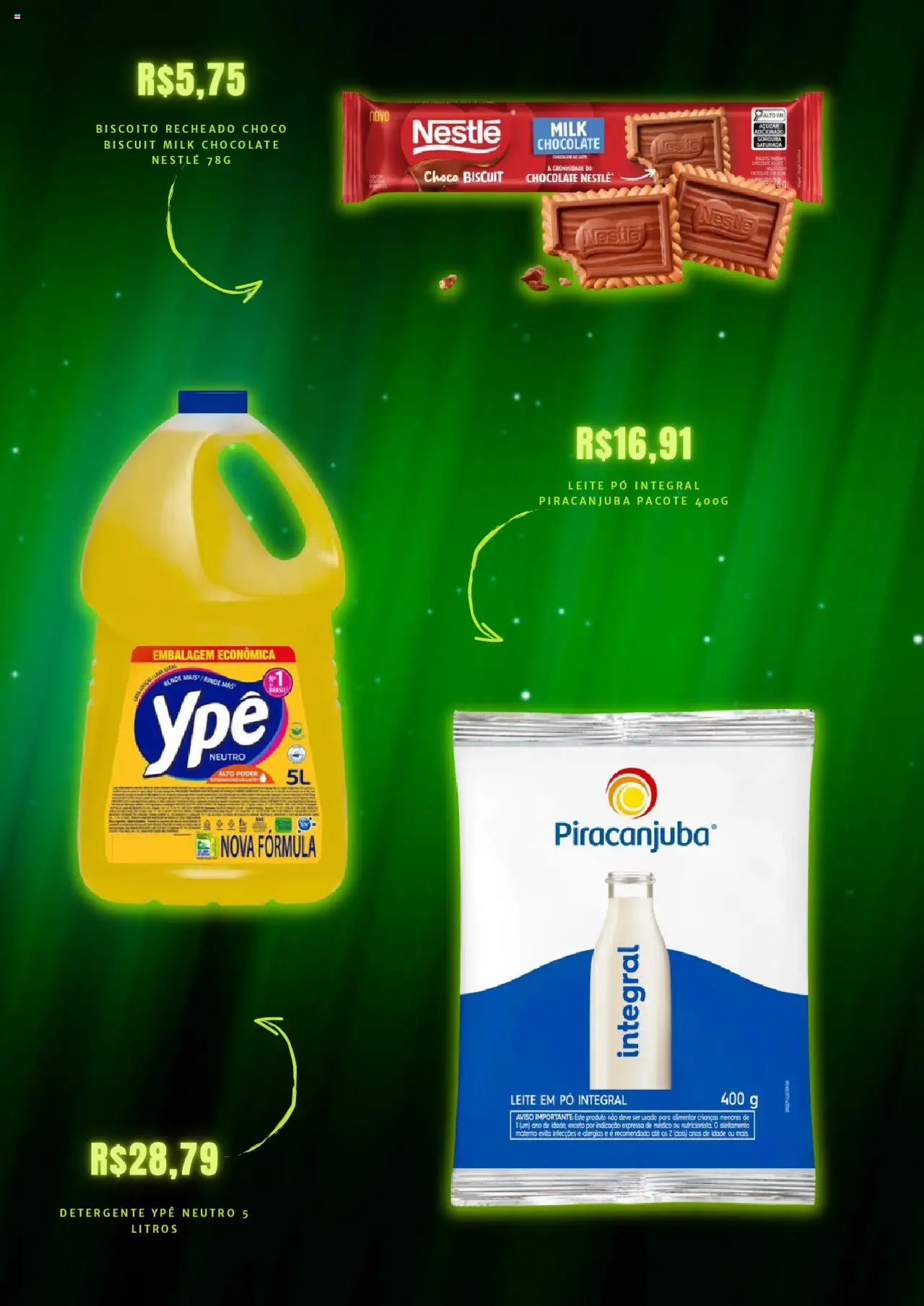 Mercado Livre Folheto - válido de 19.08.2025 | Página: 3 | Produtos: Pó, Leite, Chocolate, Leite em pó