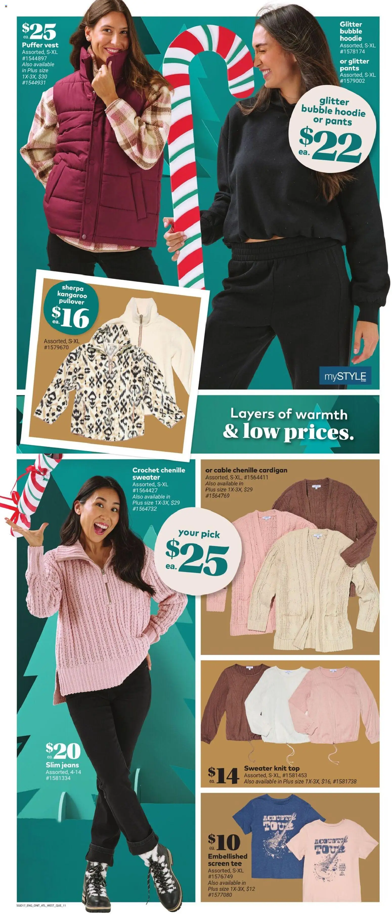 Giant Tiger flyer valid from 26.11.2025 | Page: 15 | Products: Jeans, Cable, Sweater, Vest