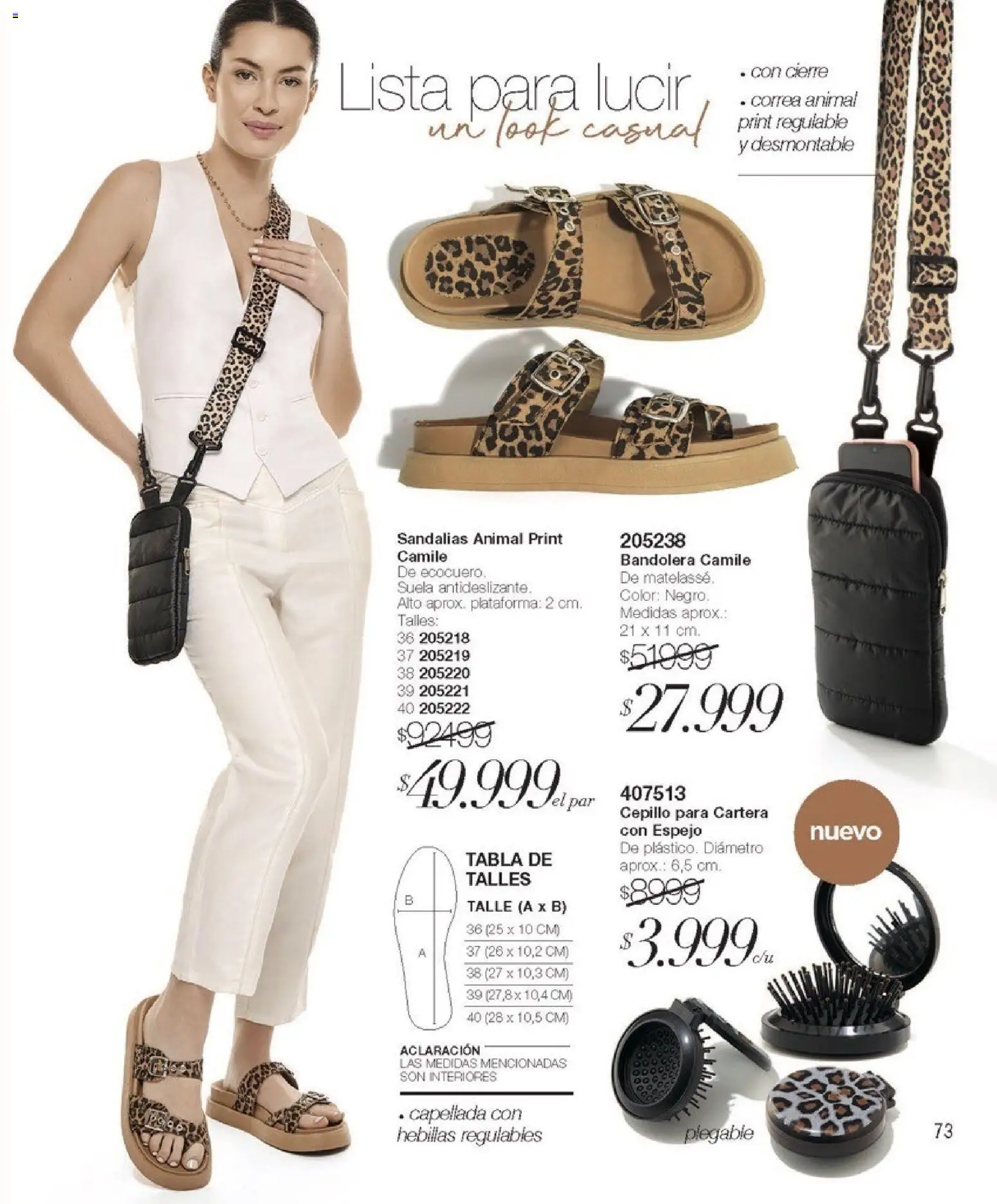 Violetta catálogo │ válido desde el 01.01.2026 | Página: 73 | Productos: Cartera, Espejo, Cepillo, Sandalias