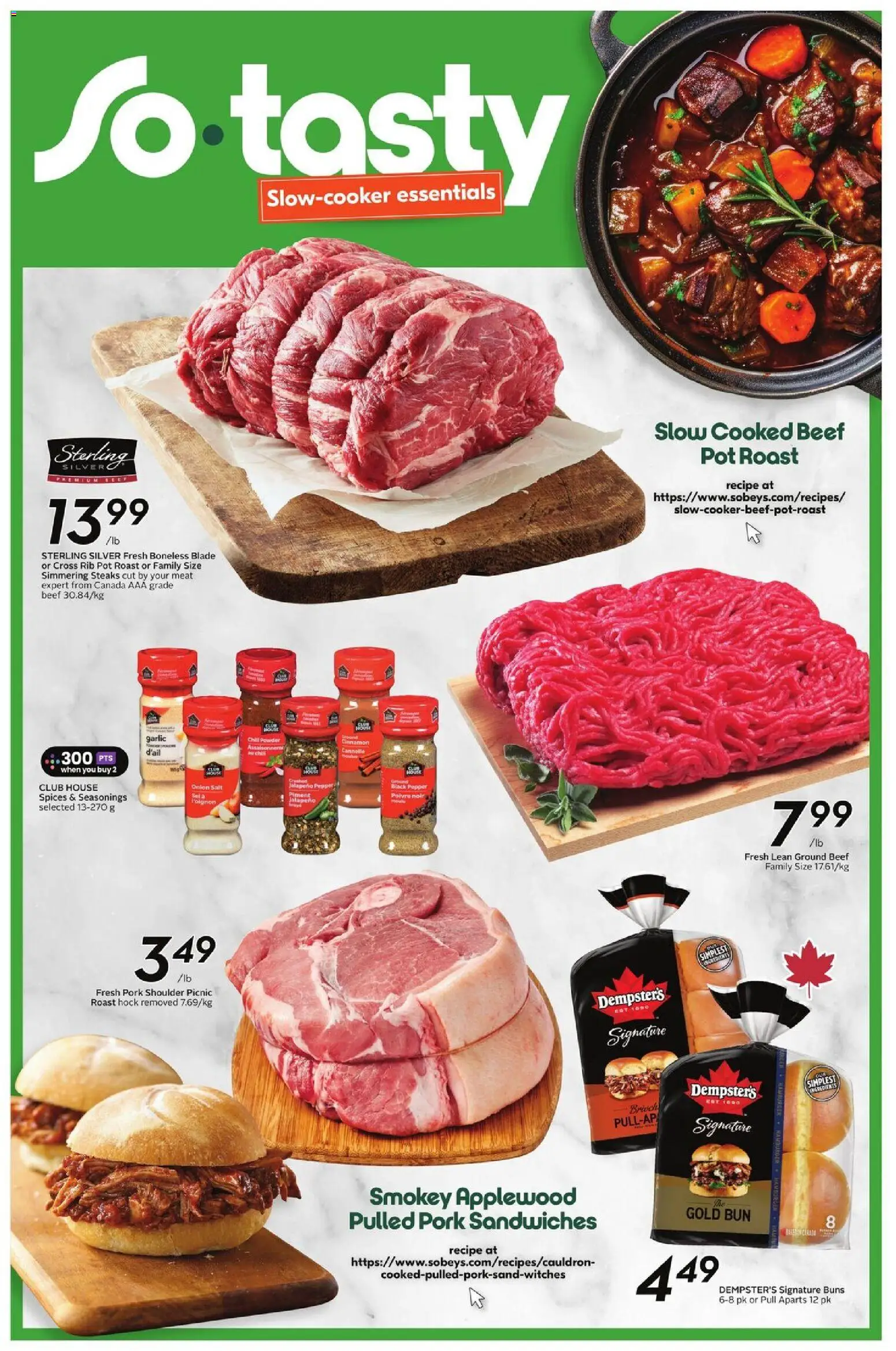 Sobeys flyer valid from 30.10.2025 | Page: 19 | Products: Beef, Powder, Pork