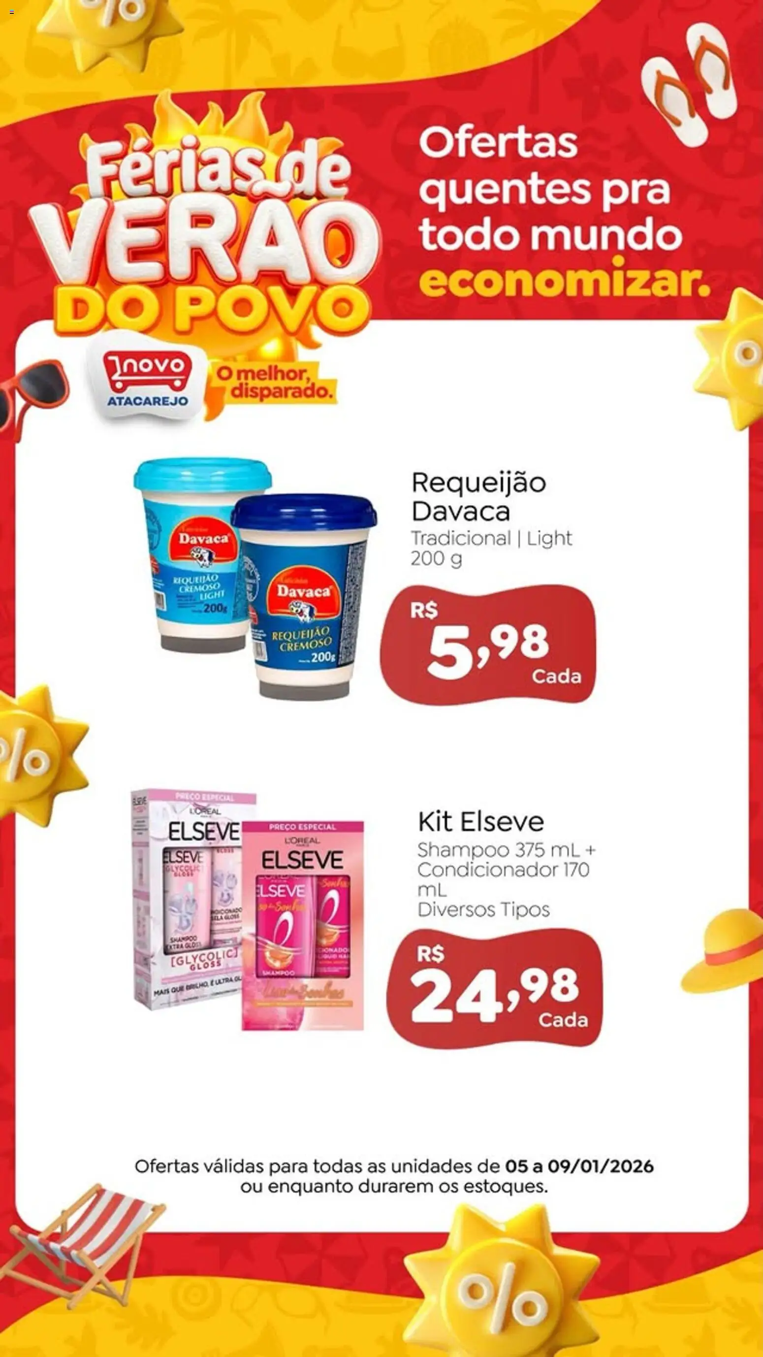 Novo Atacarejo Folheto - válido de 05.01.2026 | Página: 6 | Produtos: Shampoo, Condicionador, Requeijão