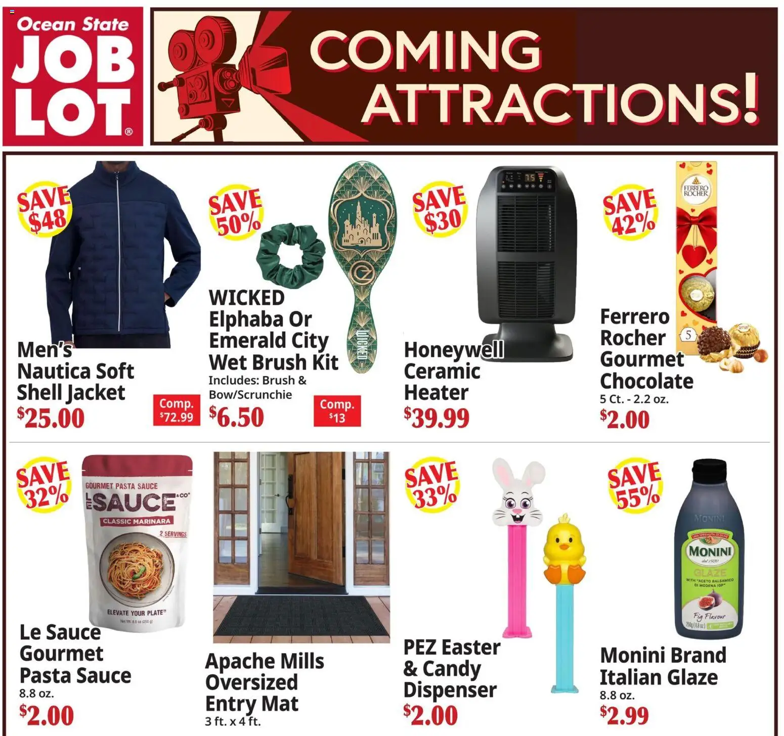 Ocean State Job Lot Ad - valid from 12.02.2026 | Page: 1 | Products: Brush, Chocolate, Pasta, Jacket