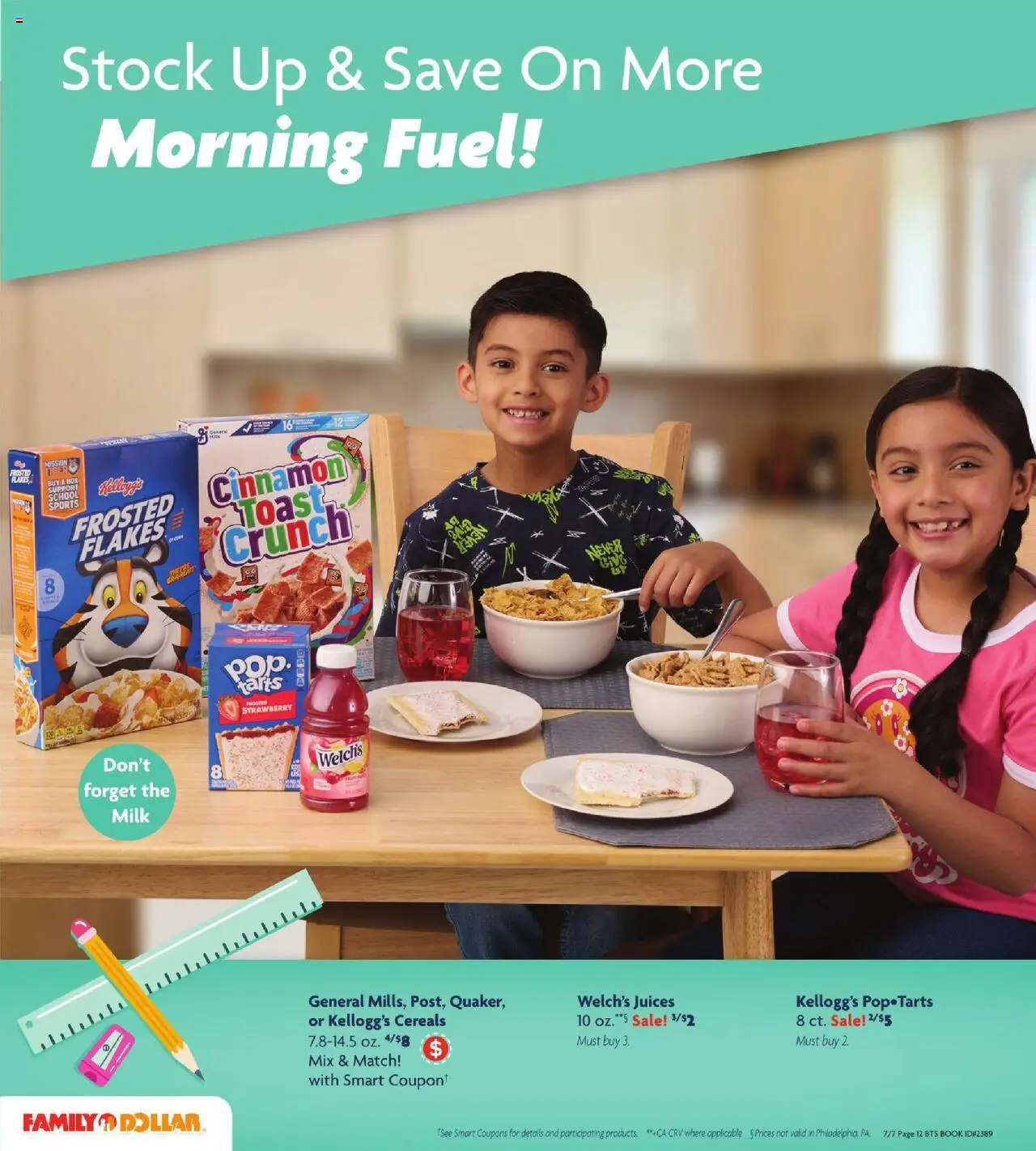 Family Dollar Back to School - valid from 07.07.2025 | Page: 10 | Products: Box, Milk, Cereals, Flakes