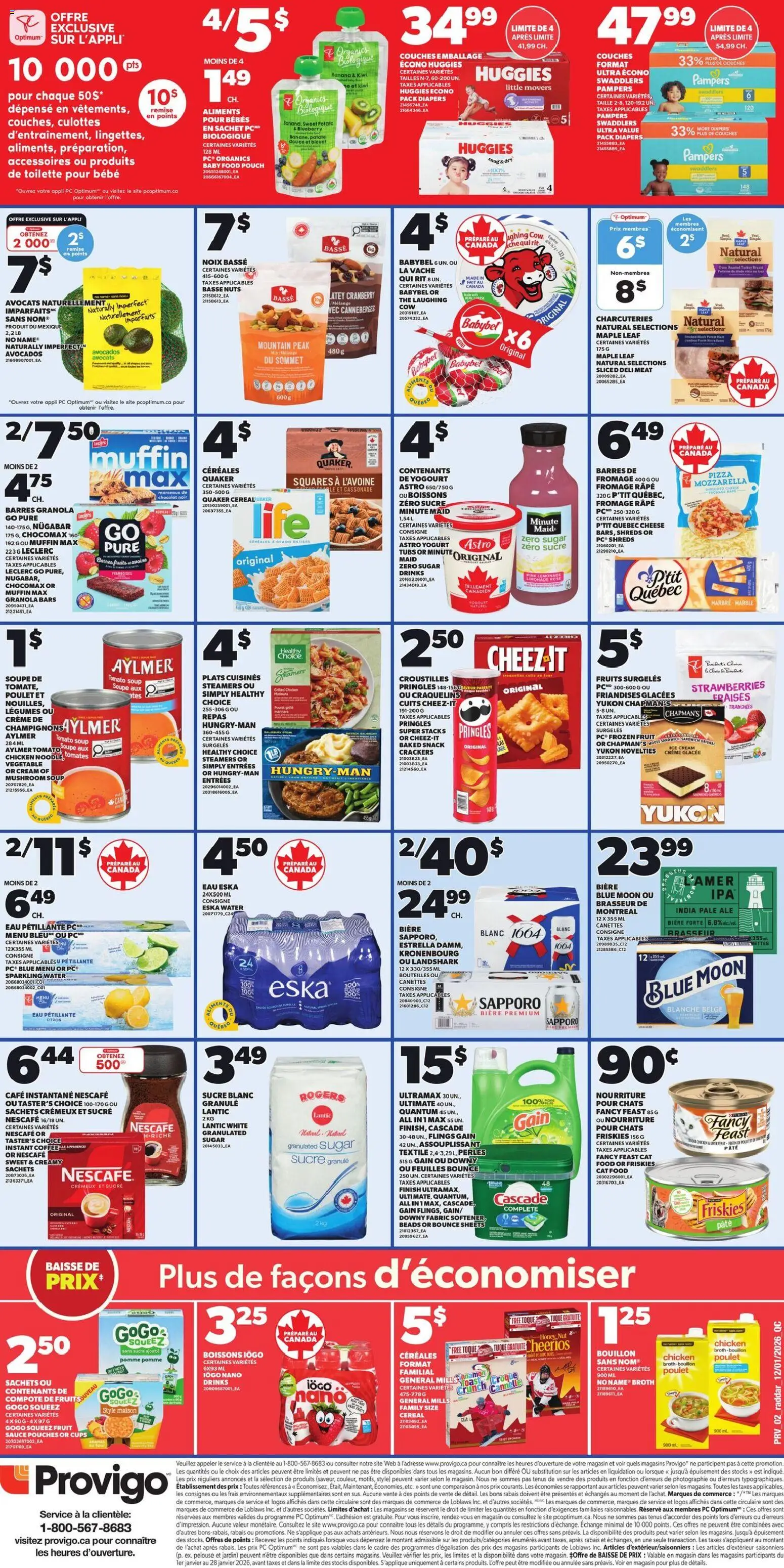 Provigo flyer valid from 15.01.2026 | Page: 2 | Products: Strawberries, Cream, Toilette, Coffee