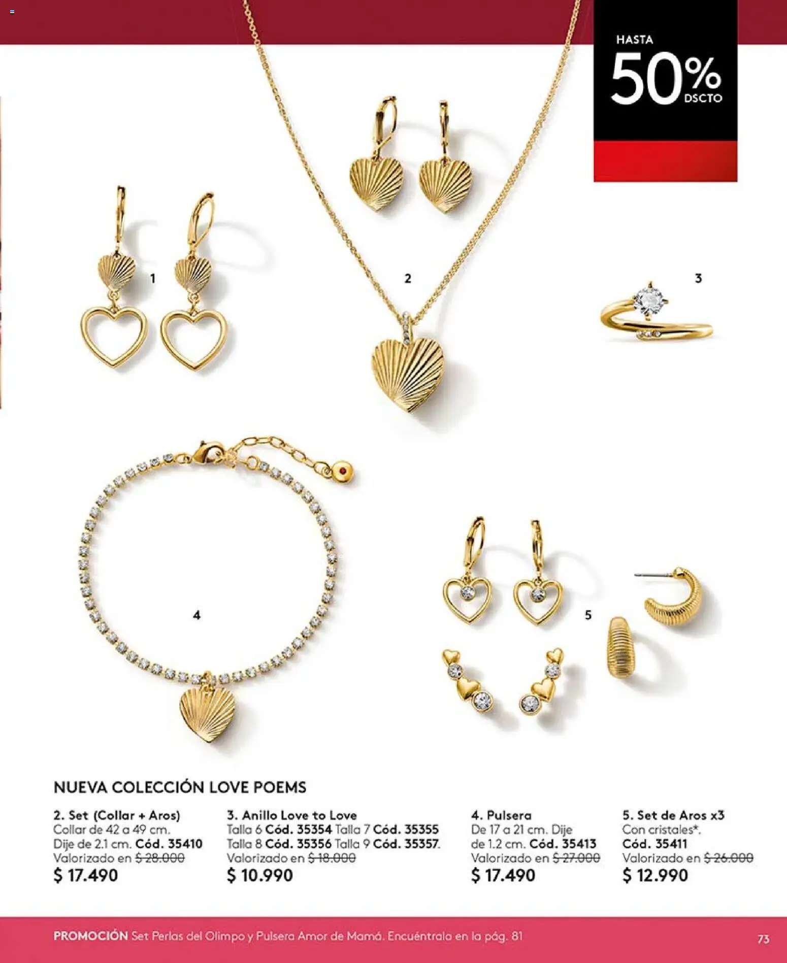 Catálogo Ésika Campaña 7 │ válido desde el 18.04.2026 | Página: 73 | Productos: Pulsera, Collar, Aros, Dije