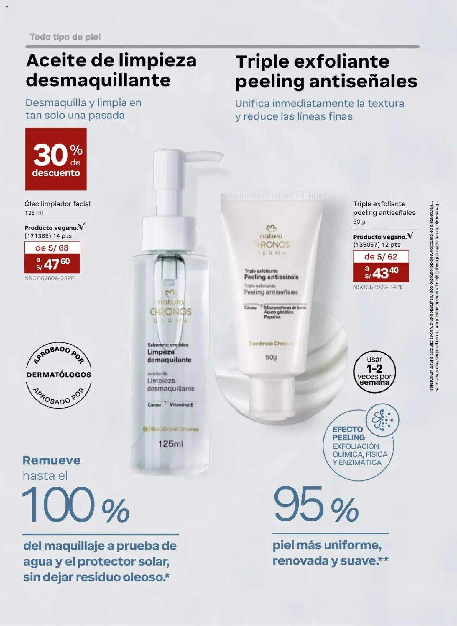 Catálogo Natura válido desde 31.03.2026 | Página: 88 | Productos: Exfoliante, Aceite, Maquillaje