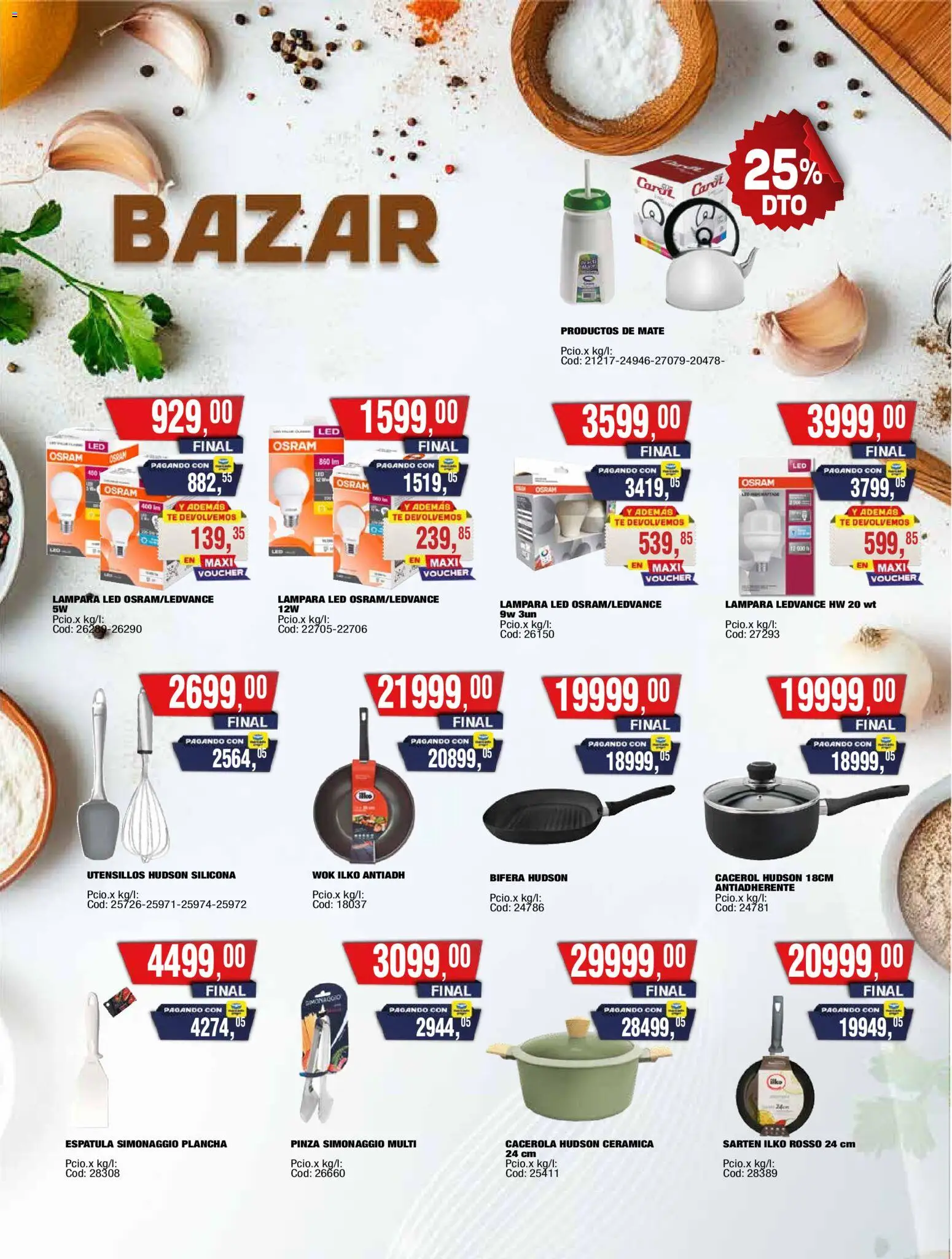 Maxiconsumo ofertas │ válido desde el 24.11.2025 | Página: 31 | Productos: Pinza, Lámpara, Espatula, Plancha
