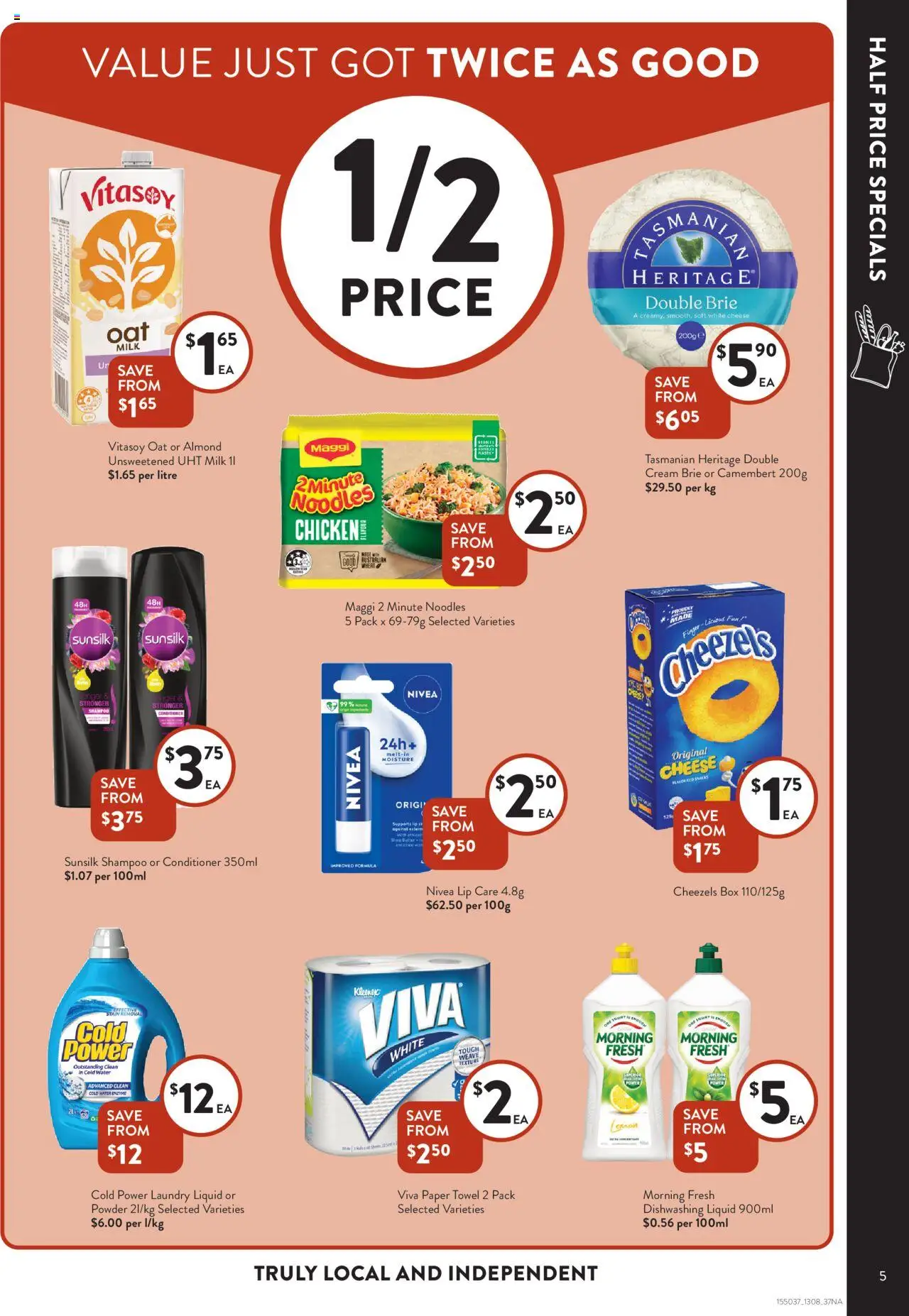 Foodworks catalogue - valid from 13.08.2025 | Page: 5 | Products: Cheese, Chicken, Cream, Laundry