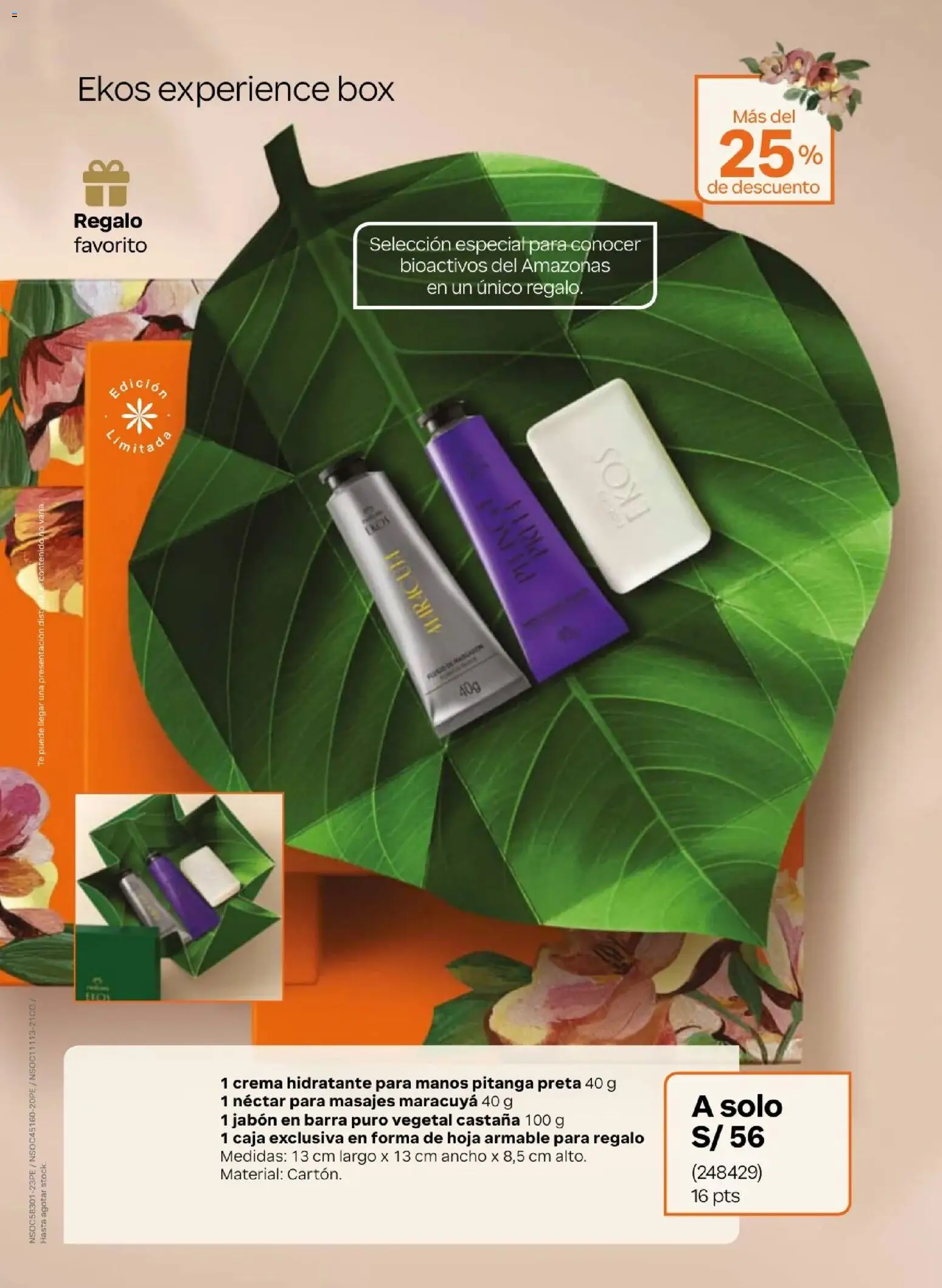 Catálogo Natura válido desde 31.03.2026 | Página: 16 | Productos: Jabón, Caja, Té, Crema
