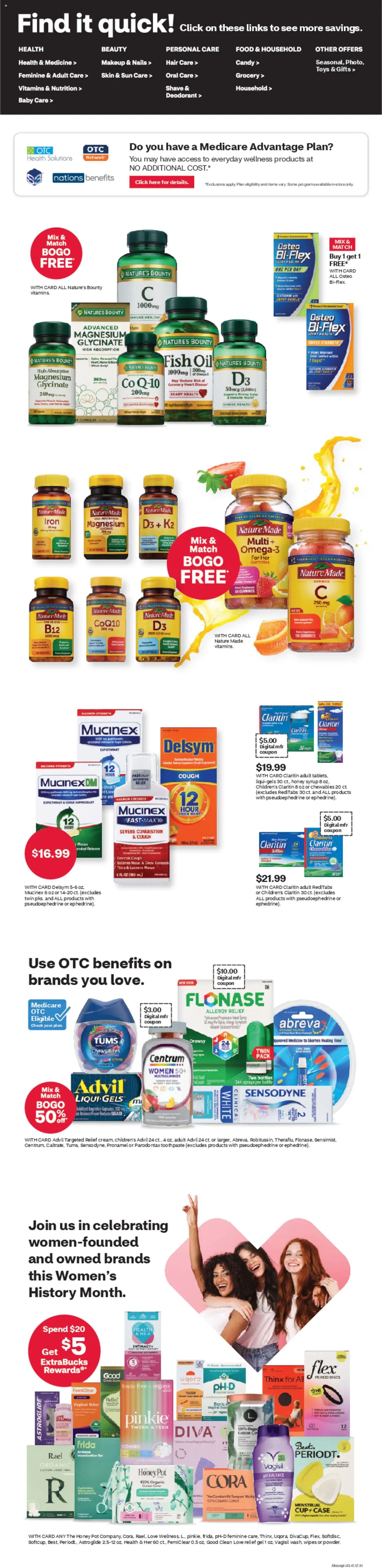 CVS Pharmacy Weekly Ad - TX - valid from 08.03.2026 | Page: 5 | Products: Magnesium, CoQ10, Oil, Deodorant