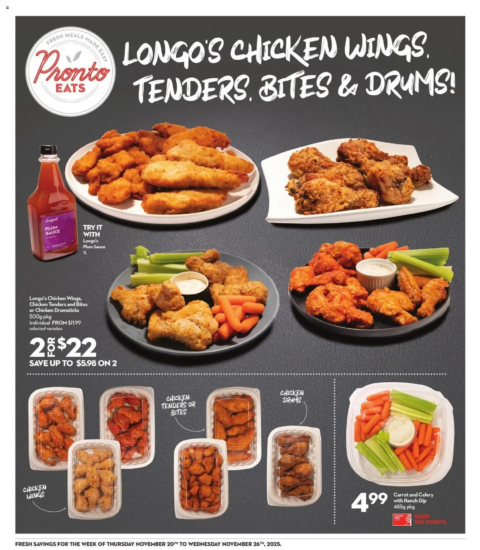 Longo's flyer valid from 20.11.2025 | Page: 16 | Products: Carrot, Chicken wings, Chicken