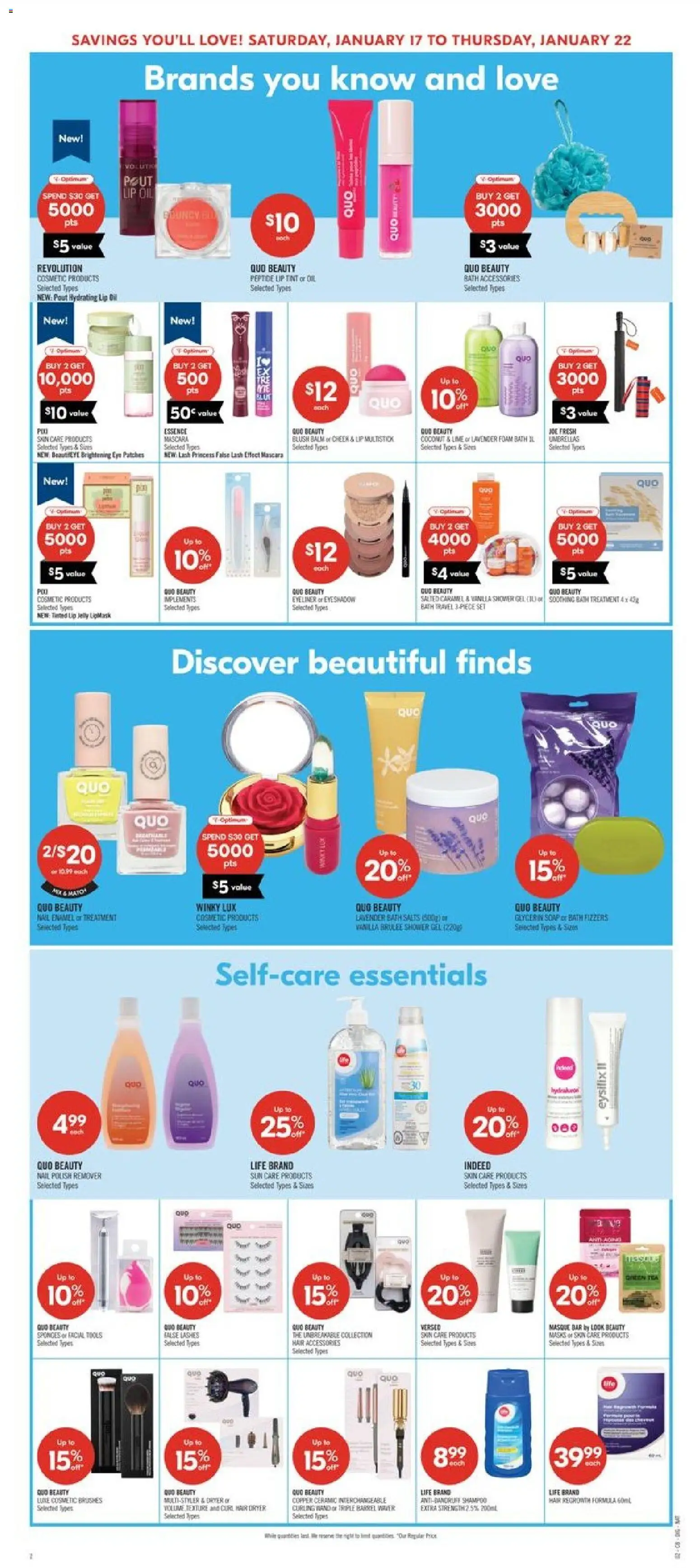 Shoppers flyer valid from 16.01.2026 | Page: 13 | Products: Dryer, Hair dryer, Mascara, Shampoo