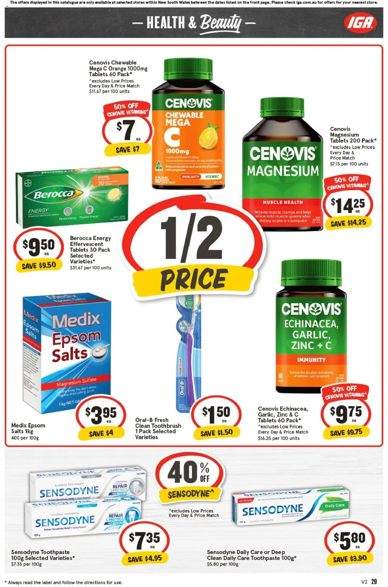 IGA catalogue - valid from 08.10.2025 | Page: 32 | Products: Toothpaste, Tablets, Vitamin, Zinc