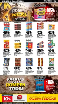 Vista previa Yaguar catálogo válido desde el 13.04.2026 | Página: 9 | Productos: Galletitas, Chicles, Chocolate, Alfajor