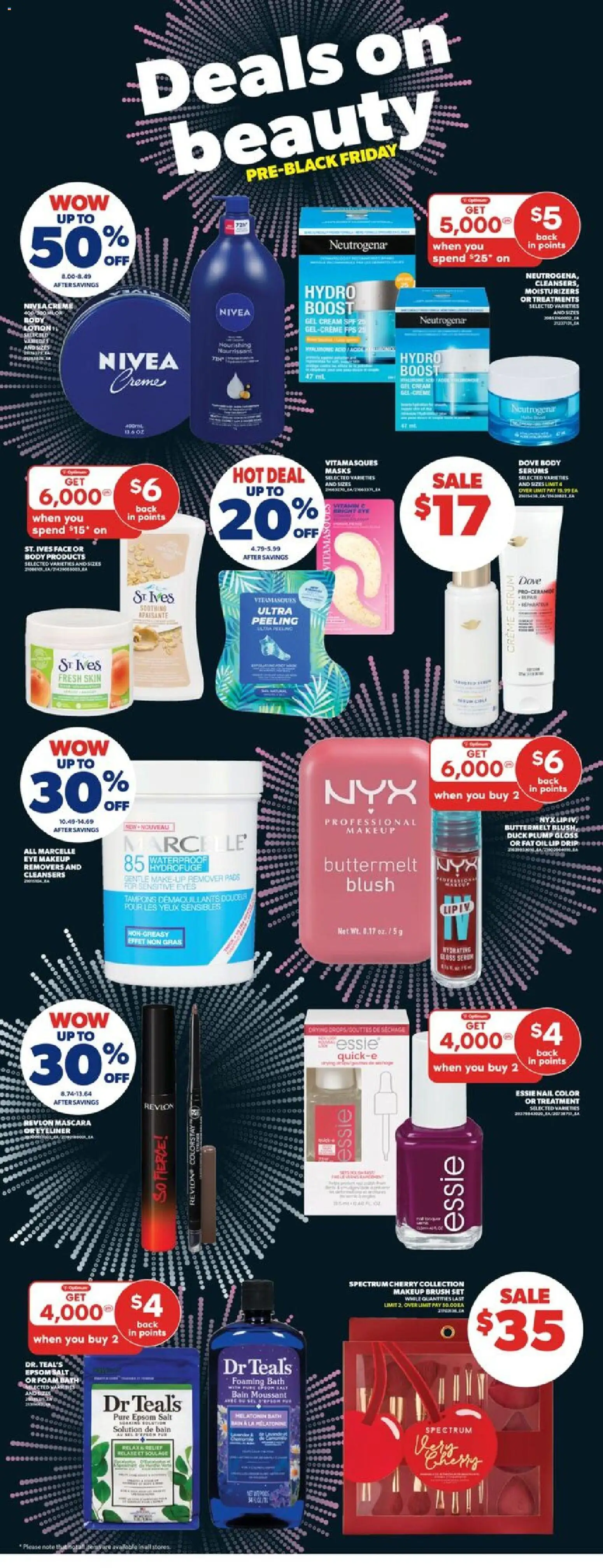 Real Canadian Superstore flyer valid from 13.11.2025 | Page: 43 | Products: Cream, Mascara, Eyeliner, Peeling
