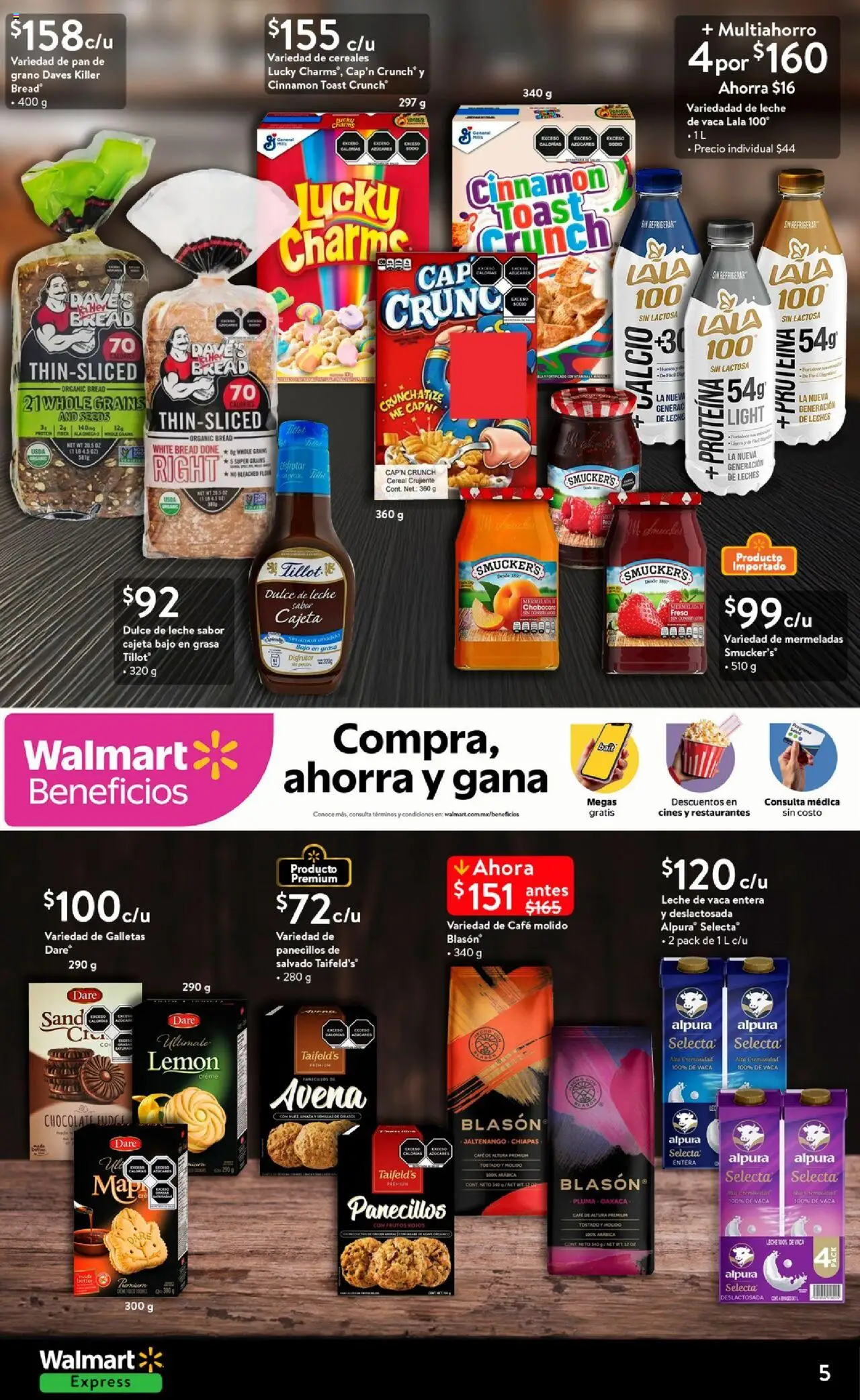 Nuevas ofertas de Walmart Express válidas en toda la República Mexicana desde el 14.10.2025. ¡Encuentra las mejores ofertas en Walmart Express - Folleto! | Página: 5 | Productos: Azúcar, Dulce de leche, Pan, Galletas