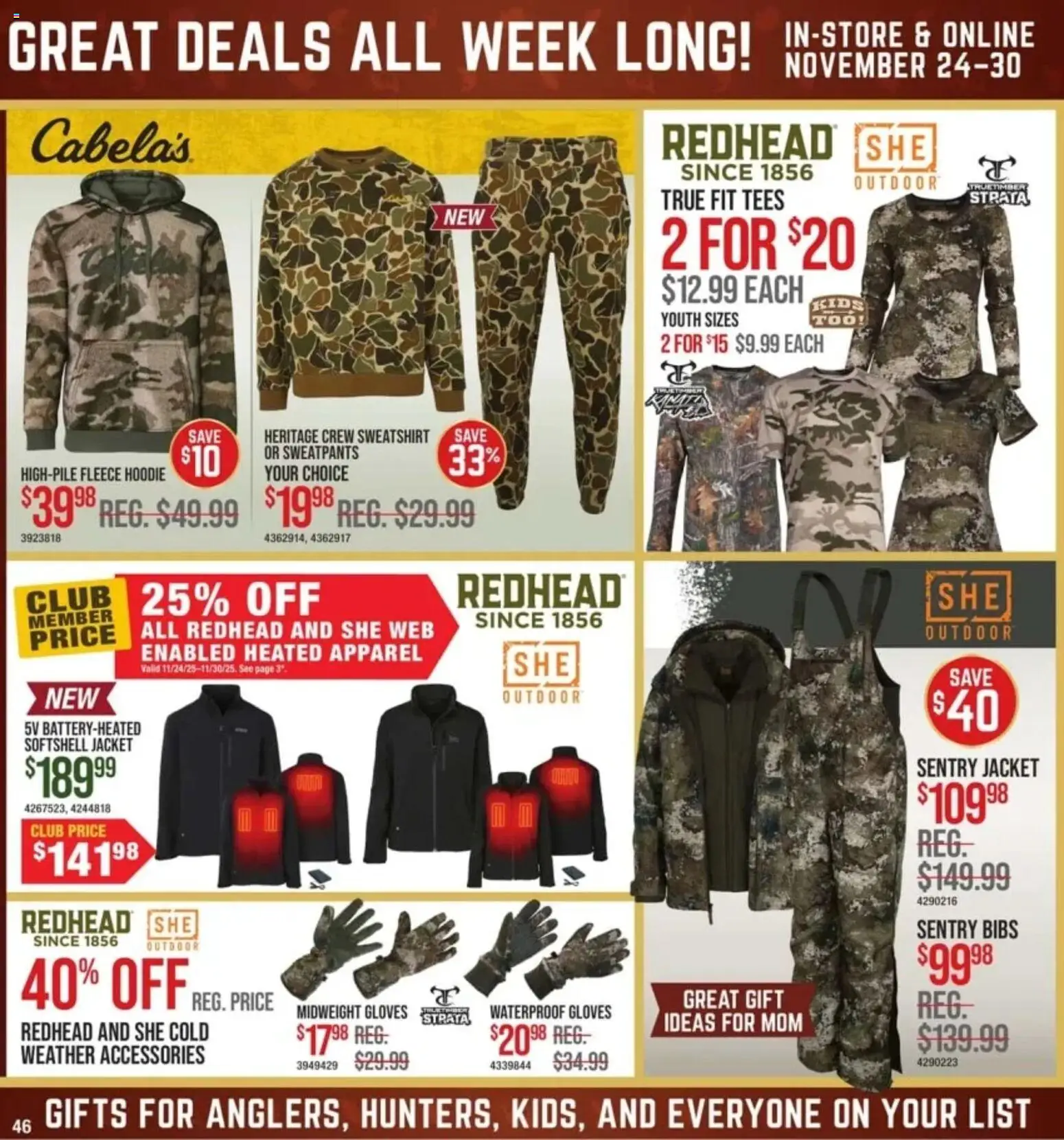 Cabela's Black Friday - valid from 24.11.2025 | Page: 46 | Products: Hoodie, Jacket, Gloves