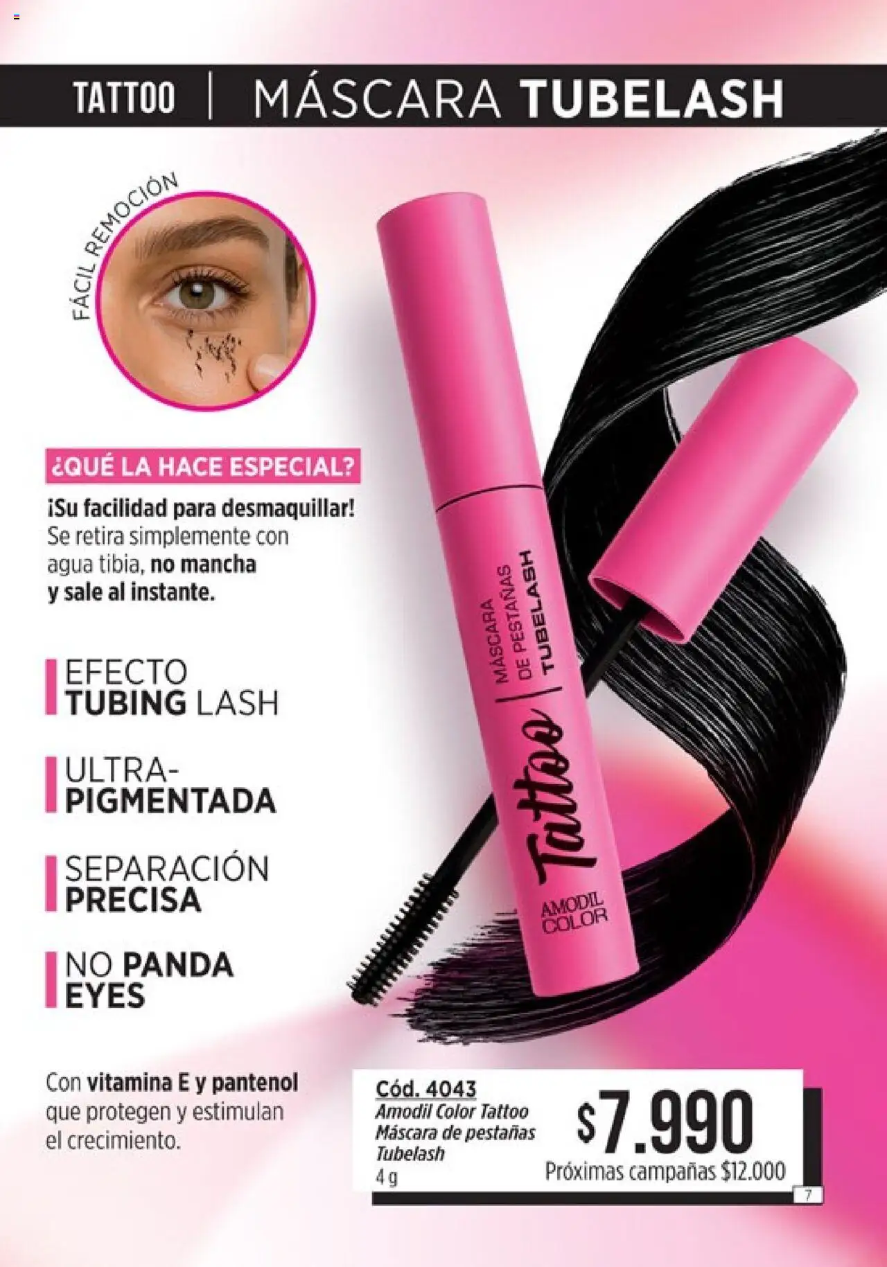 Catálogo Amodil Campaña 12 │ válido desde el 26.06.2025 | Página: 7 | Productos: Máscara, Mascara de pestañas, Agua