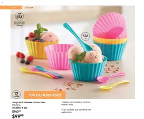 Vista previa de Juego de 6 tazones con cuchara, Plástico. Ideales para helados, postres, cereal y más. Con cuchara que combina con cada tazón., nuevo folleto de la tienda, válido en México a partir del 10.01.2026 | Página: 38 | Productos: Juego, Cocina, Cuchara, Bowl