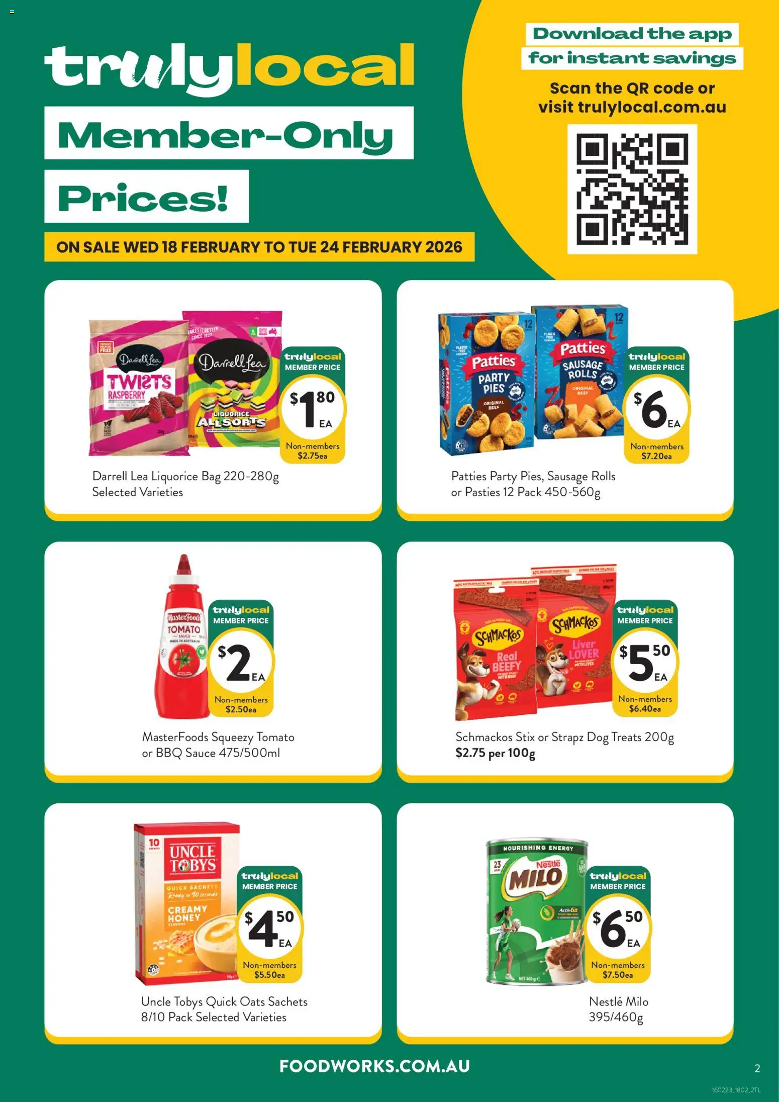 Foodworks catalogue - valid from 18.02.2026 | Page: 2 | Products: Beef, Sauce, Pies, Bag