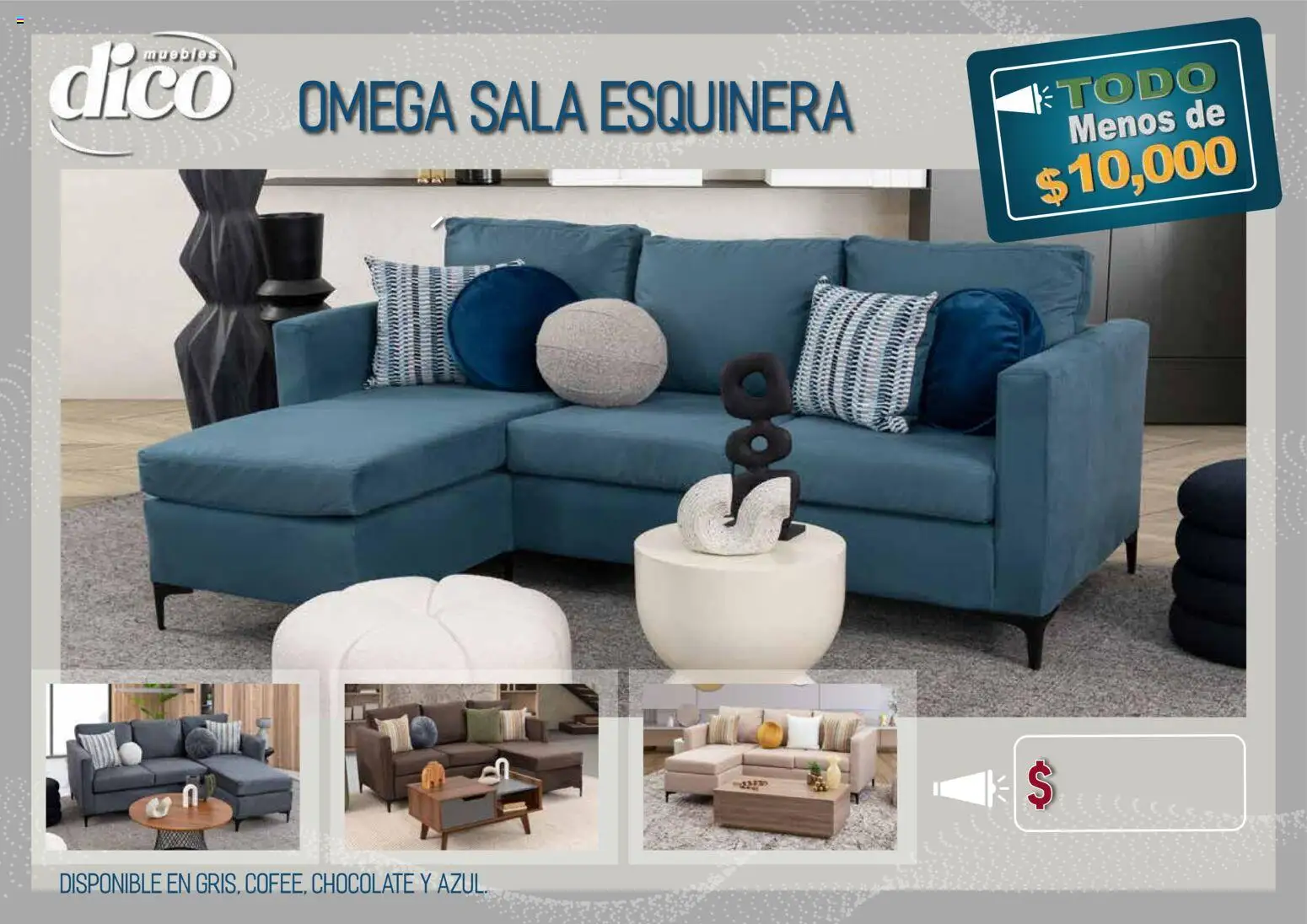 Nuevas ofertas de Muebles Dico válidas en toda la República Mexicana desde el 09.04.2026. ¡Encuentra las mejores ofertas en Muebles Dico catálogo Todo menos de 10000 Pacifico! | Página: 34 | Productos: Chocolate