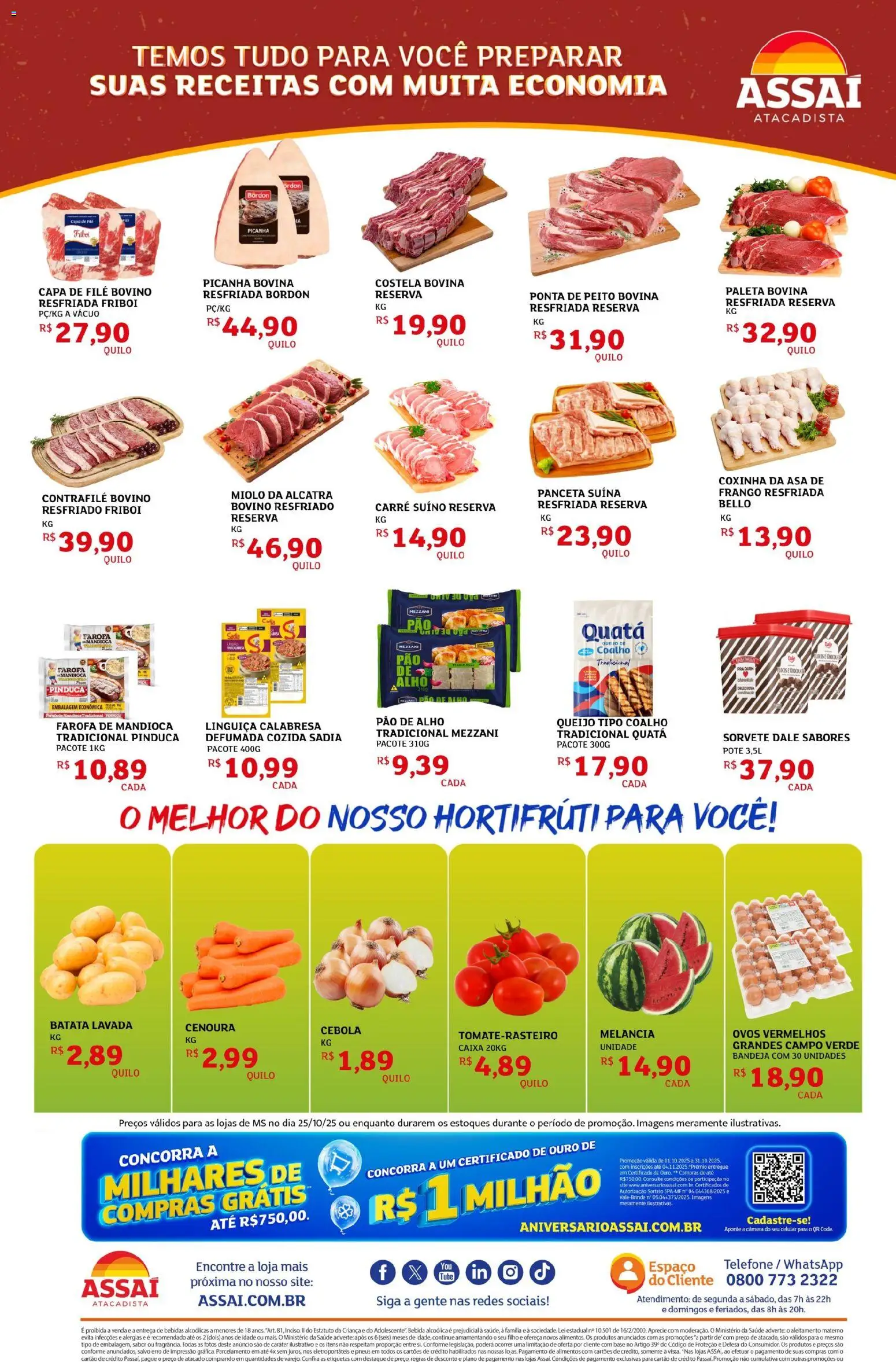 Assaí Atacadista Folheto - válido de 25.10.2025 | Página: 2 | Produtos: Caixa, Base, Bebida, Frango