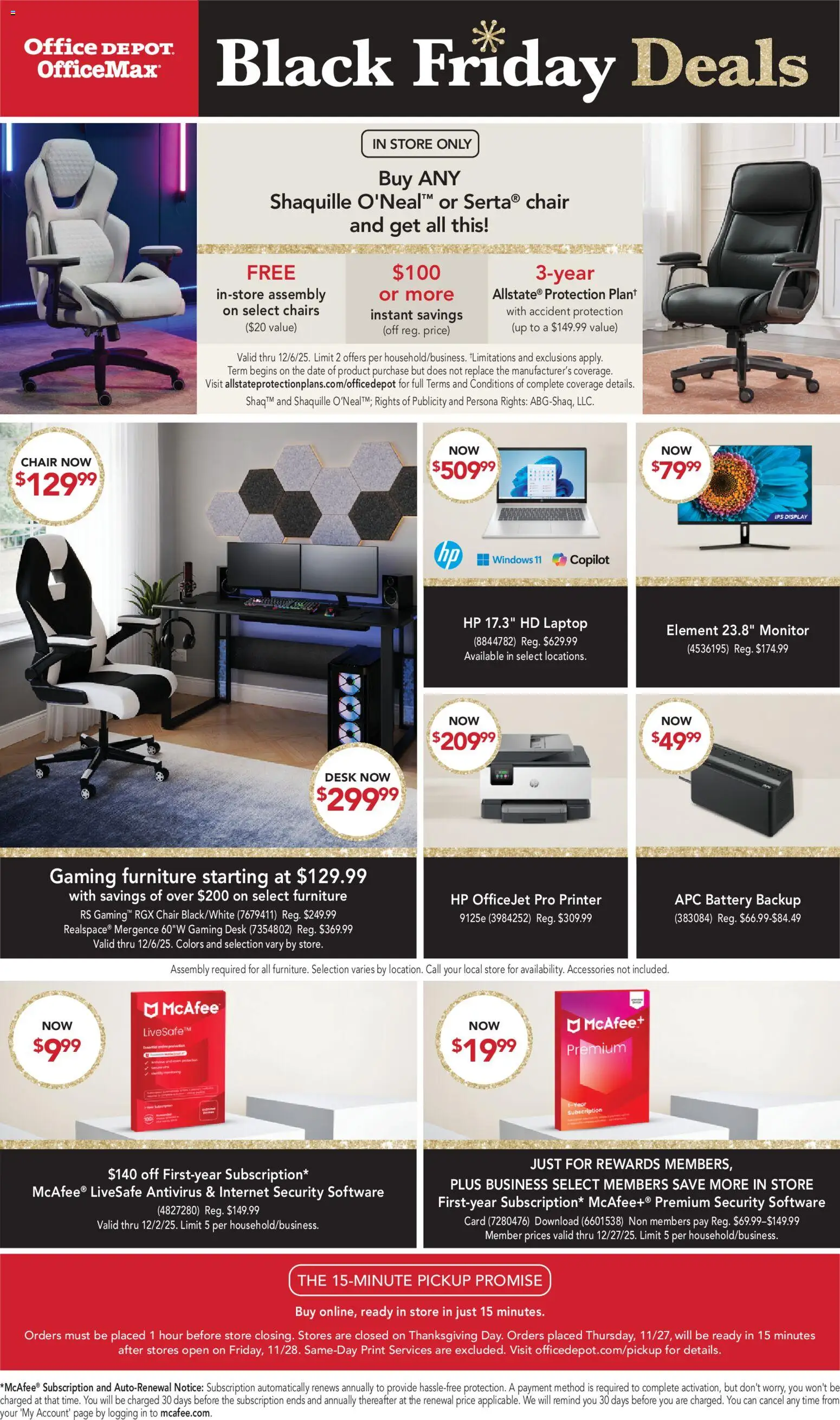 Office Depot Black Friday - valid from 27.11.2025 | Page: 1 | Products: Battery, Date, Printer, Laptop