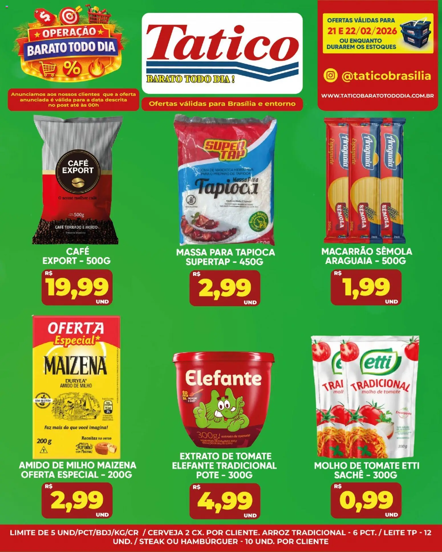 Tatico Folheto - válido de 23.02.2026 | Página: 21 | Produtos: Café, Cerveja, Massa, Hambúrguer