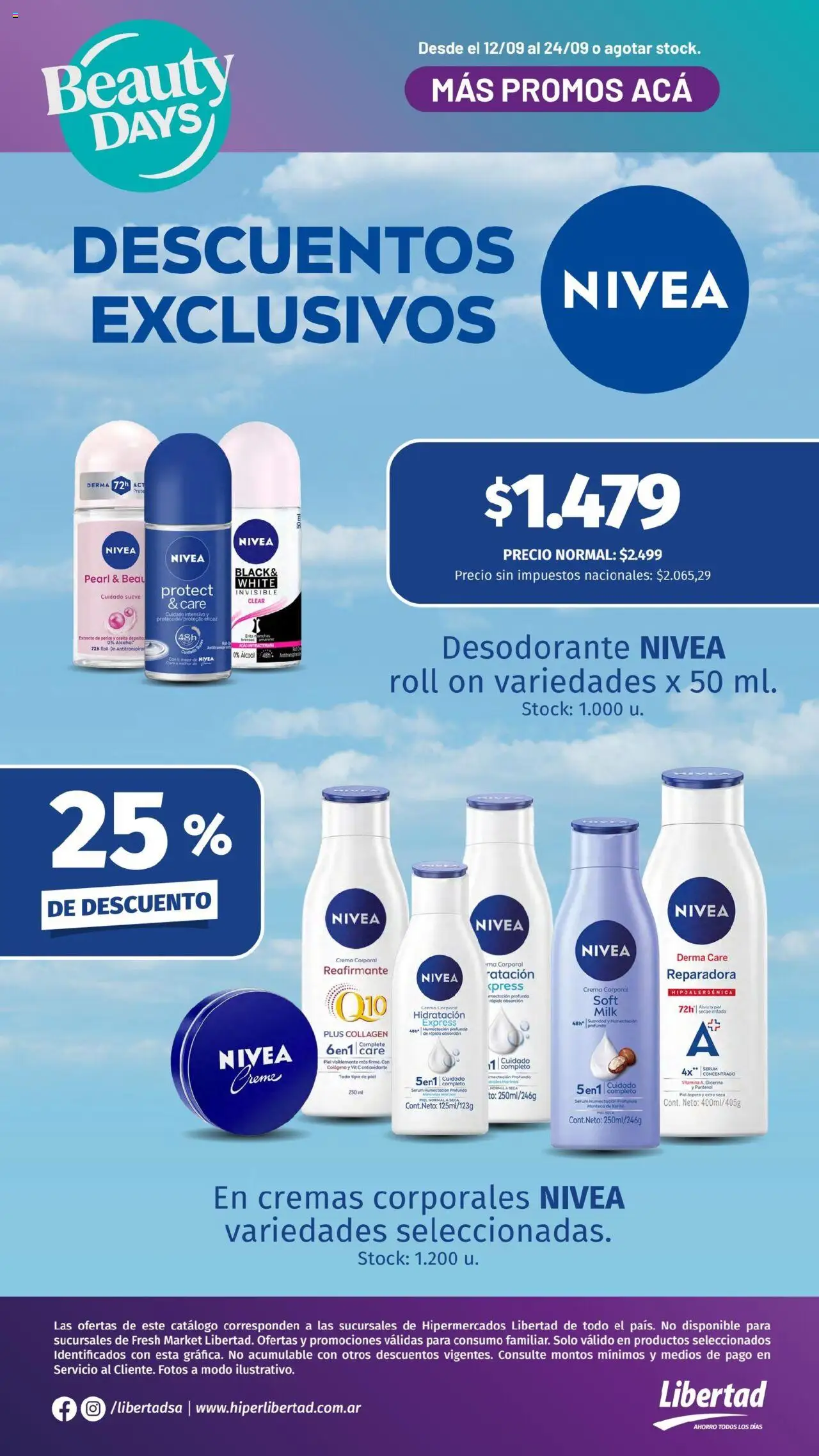 Hipermercado Libertad - Especial Beauty Days │ válido desde el 12.09.2025 | Página: 3 | Productos: Aceite, Serum, Desodorante, Crema