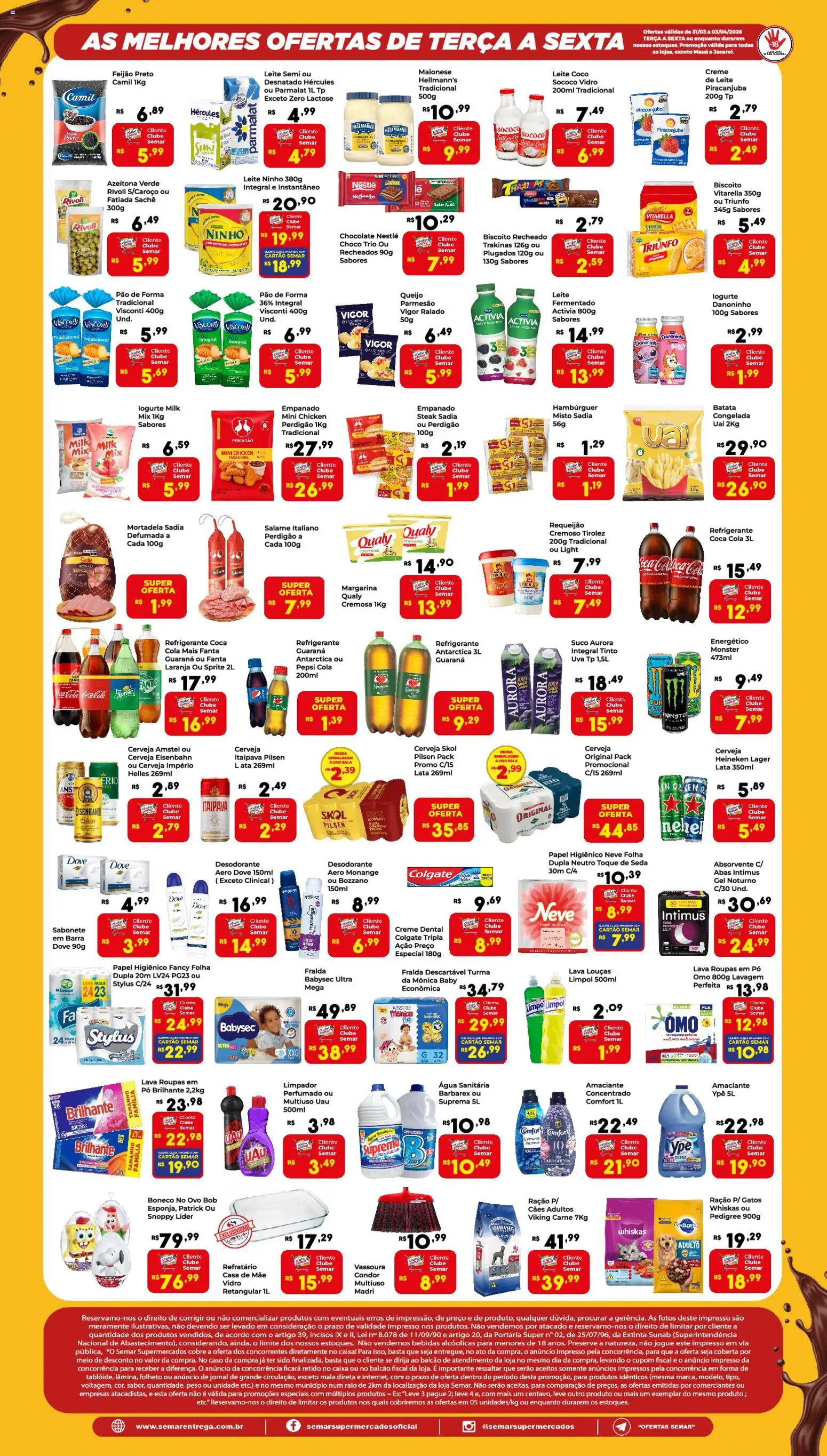 Semar Supermercado - Ofertas da semana de 31/03/2026 ? Não perca as melhores promoções! | Brasil