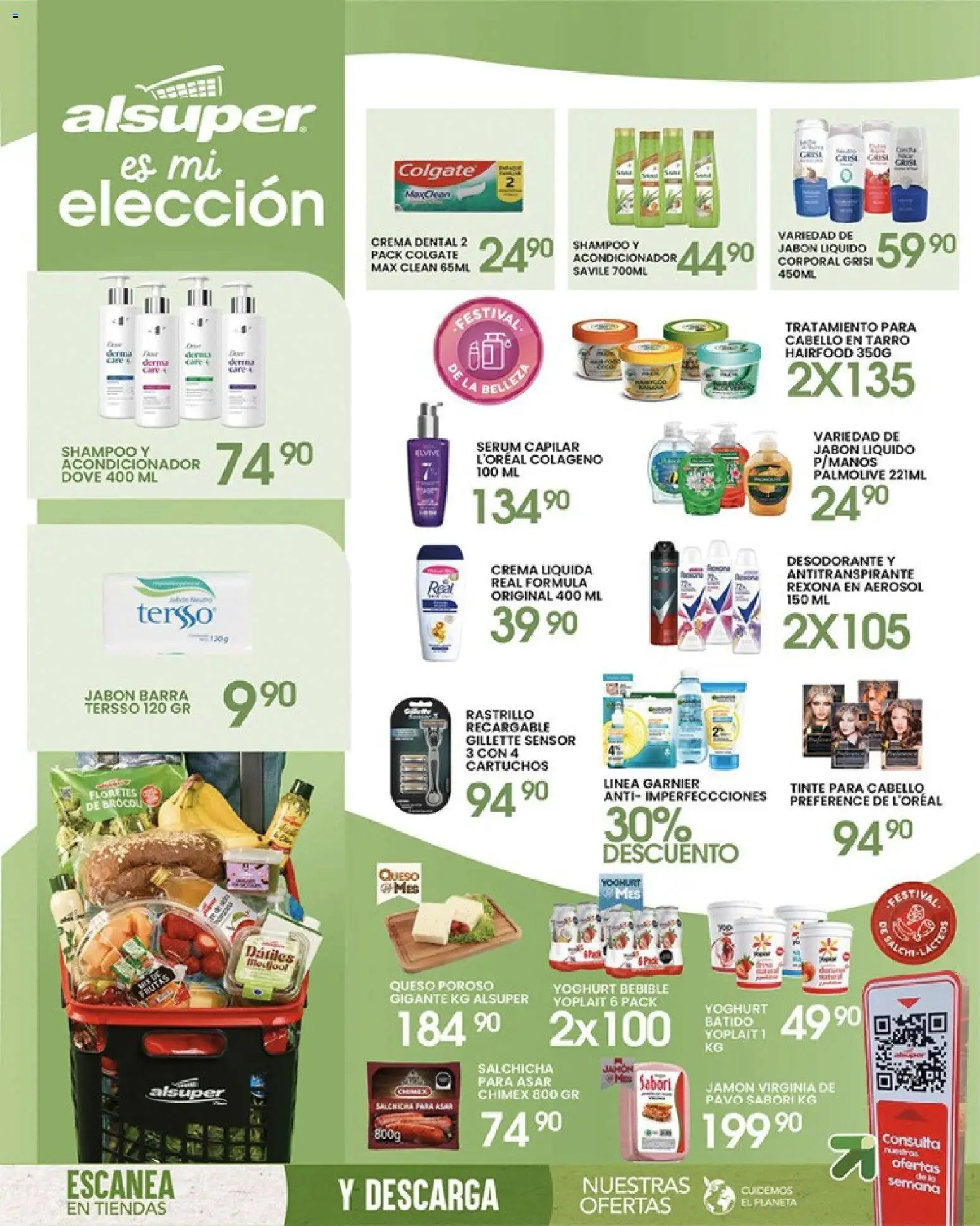 Nuevas ofertas de Alsuper válidas en toda la República Mexicana desde el 17.04.2026. ¡Encuentra las mejores ofertas en Alsuper folleto Torreon! | Página: 8 | Productos: Salchicha, Jamón, Body, Acondicionador
