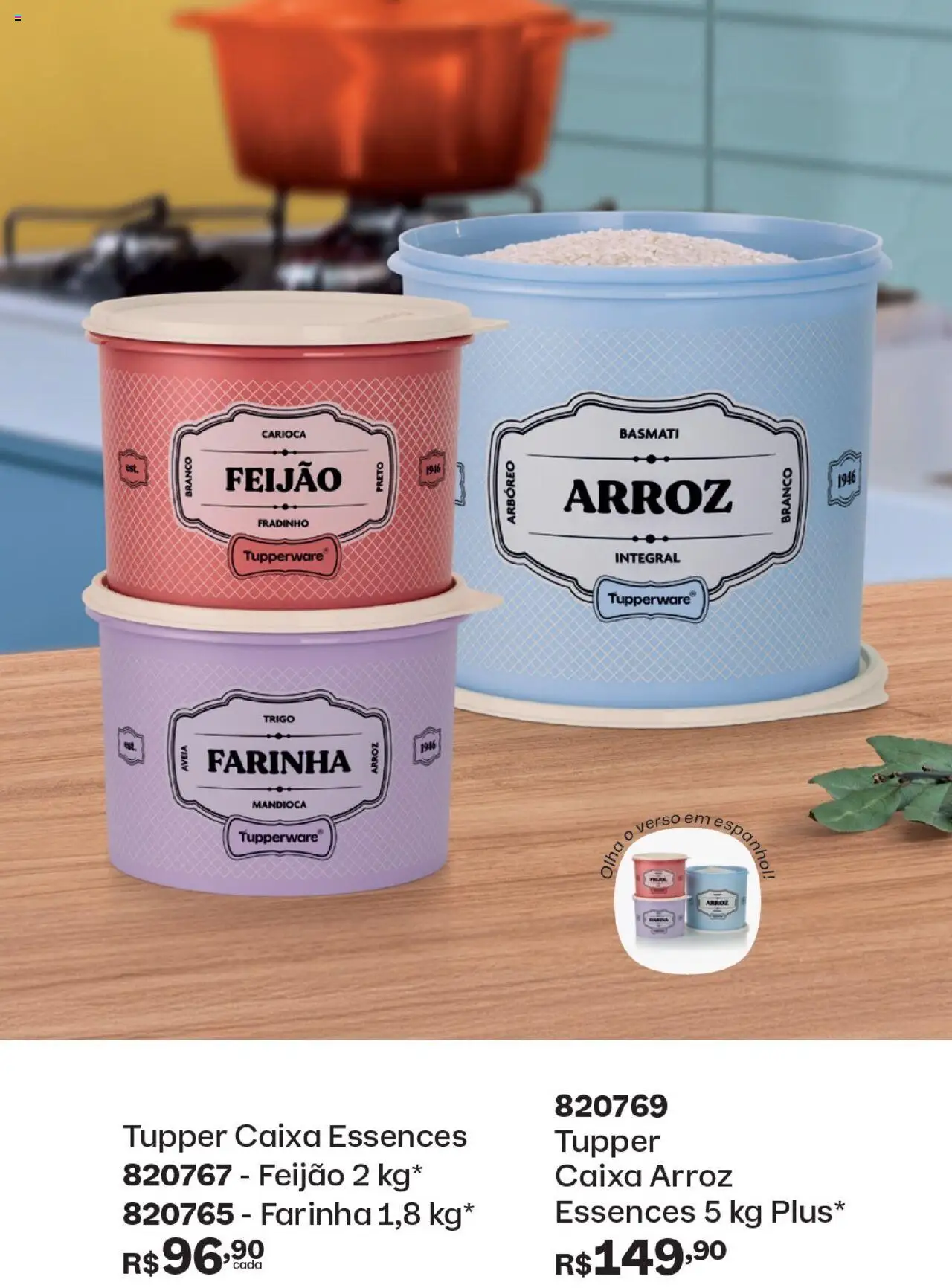 Tupperware Folheto - válido de 01.08.2025 | Página: 18 | Produtos: Feijão, Mandioca, Caixa, Aveia