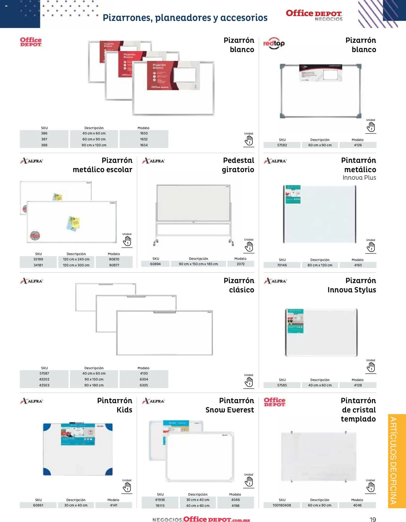 Nuevas ofertas de Office Depot válidas en toda la República Mexicana desde el 12.01.2026. ¡Encuentra las mejores ofertas en Office Depot catálogo 2026! | Página: 21 | Productos: Pizarrón