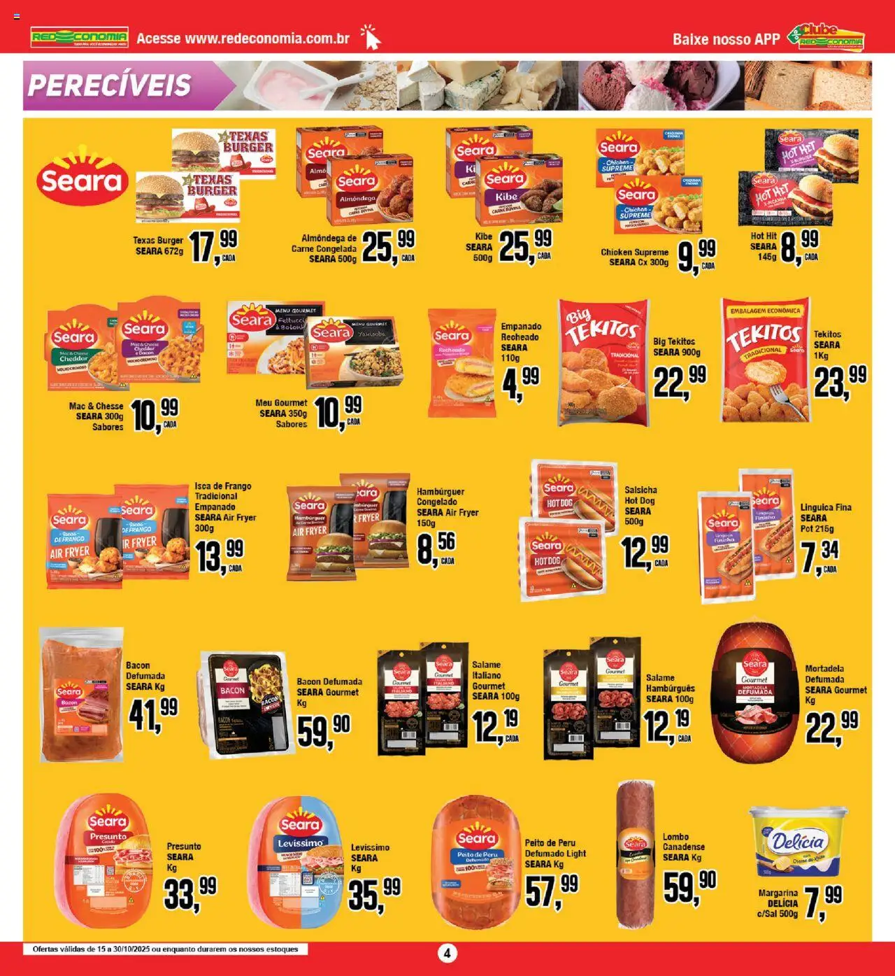 RedEconomia Folheto - válido de 15.10.2025 | Página: 4 | Produtos: Air fryer, Linguiça, Lombo, Margarina
