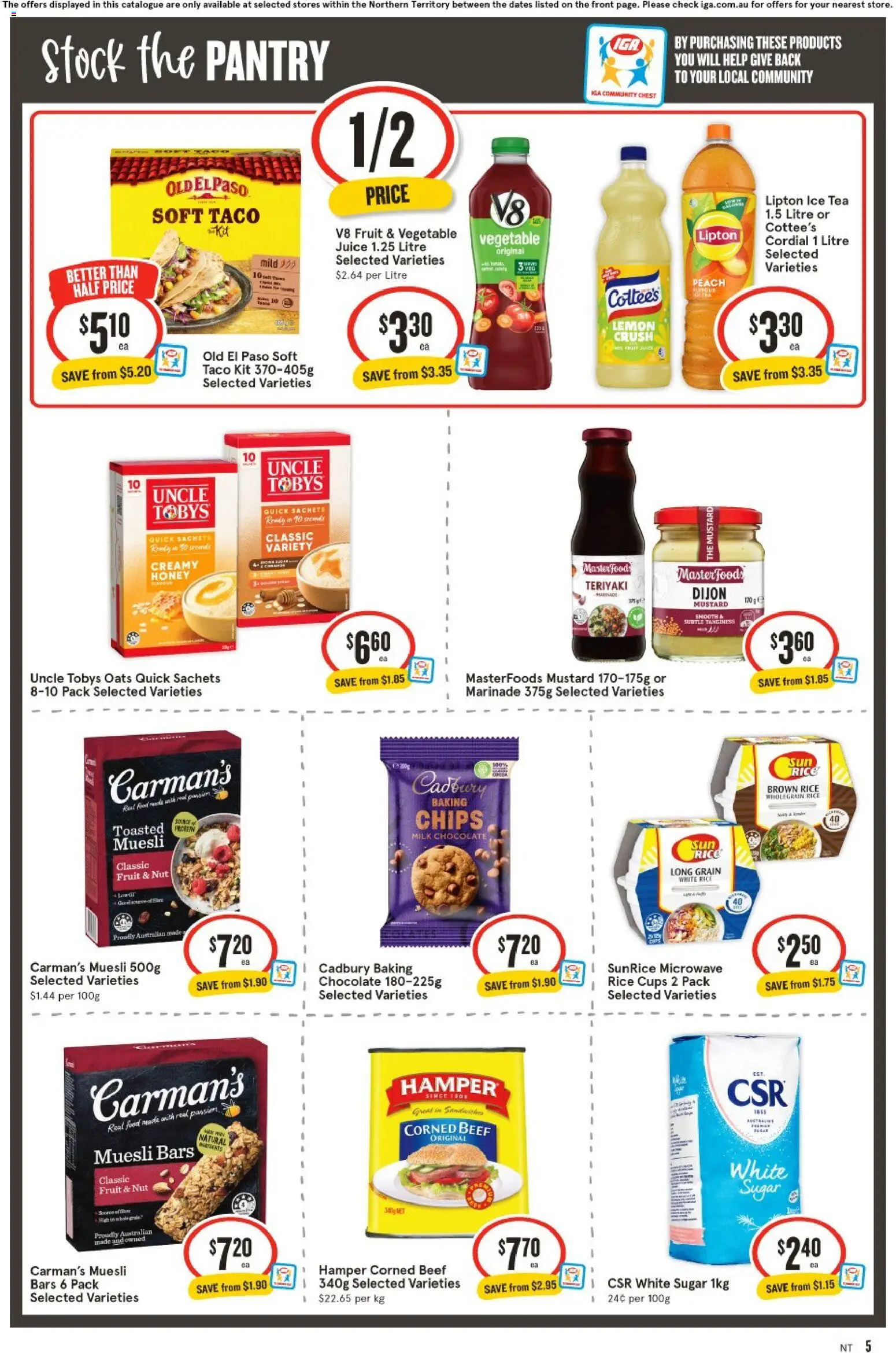 IGA catalogue - valid from 04.02.2026 | Page: 5 | Products: Tea, Beef, Lemon, Peach